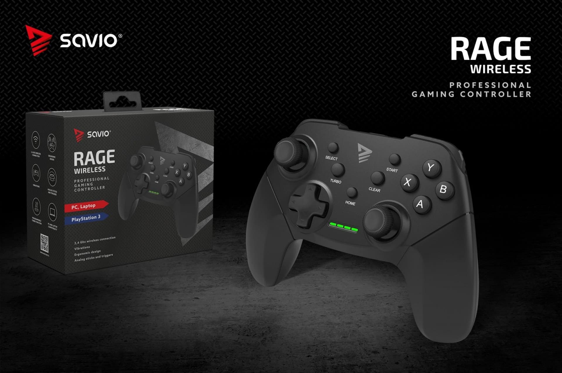 

Gamepad bezprzewodowy SAVIO Rage Wireless