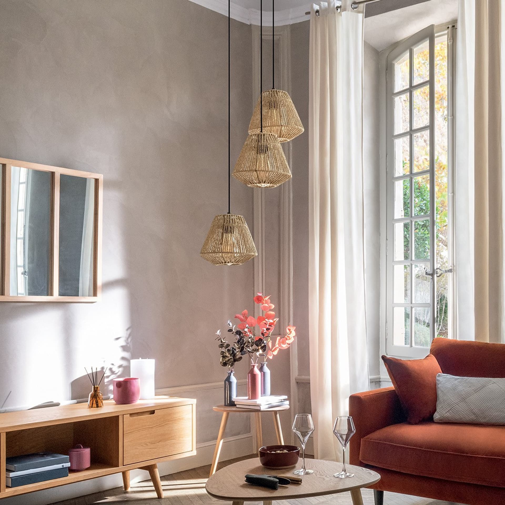 

Lampa wisząca Jily potrójna