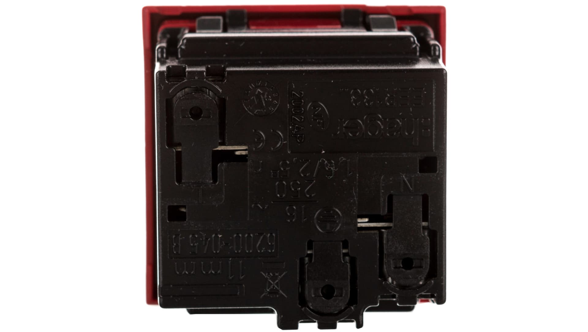 

tehalit.GB-EG Gniazdo z/u 33st. pojedyncze 45x45mm bezhalogenowe czerwone EER1333020