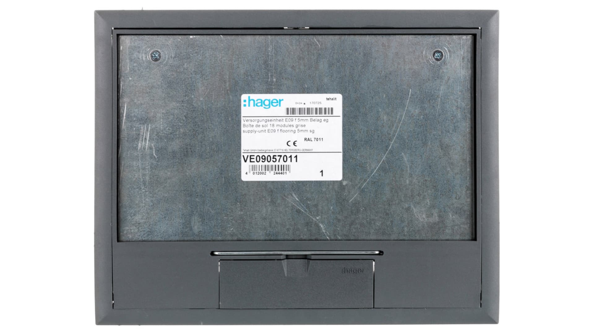 

tehalit.VE-EE Pokrywa uchylna VE09 200x253 wykładzina 5mm stal szary PA VE09057011