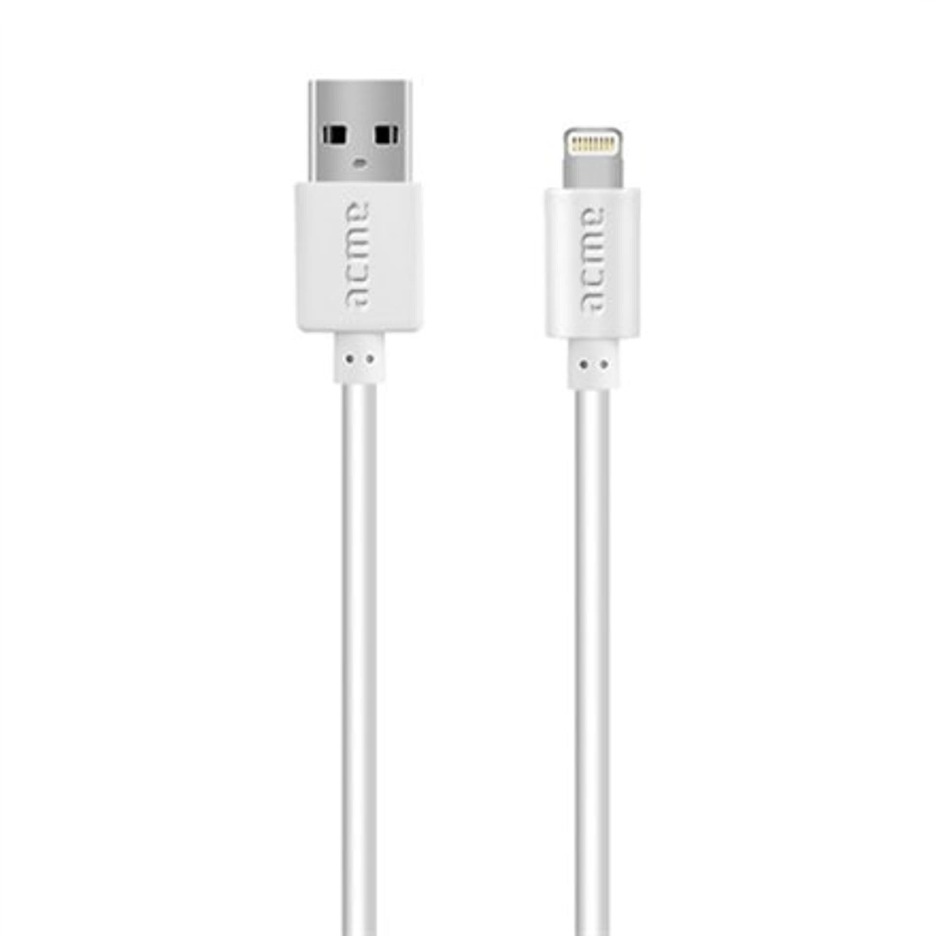

Acme Cable CB1031W 1 m, White, Lightning, USB A