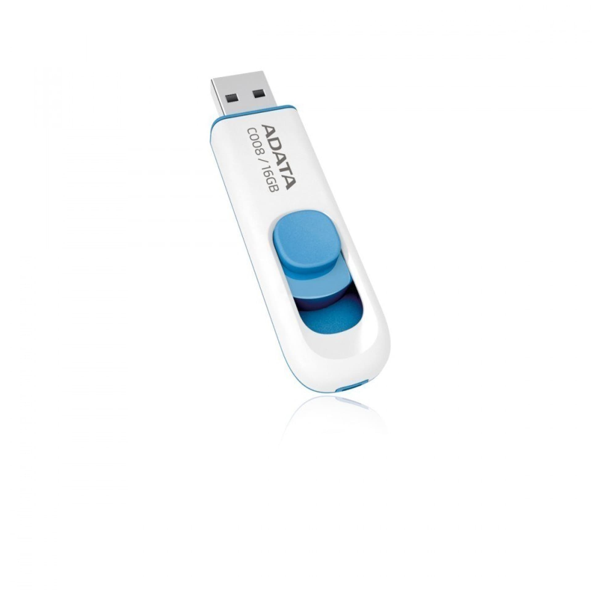 

ADATA C008 16 GB, USB 2.0, biały/niebieski