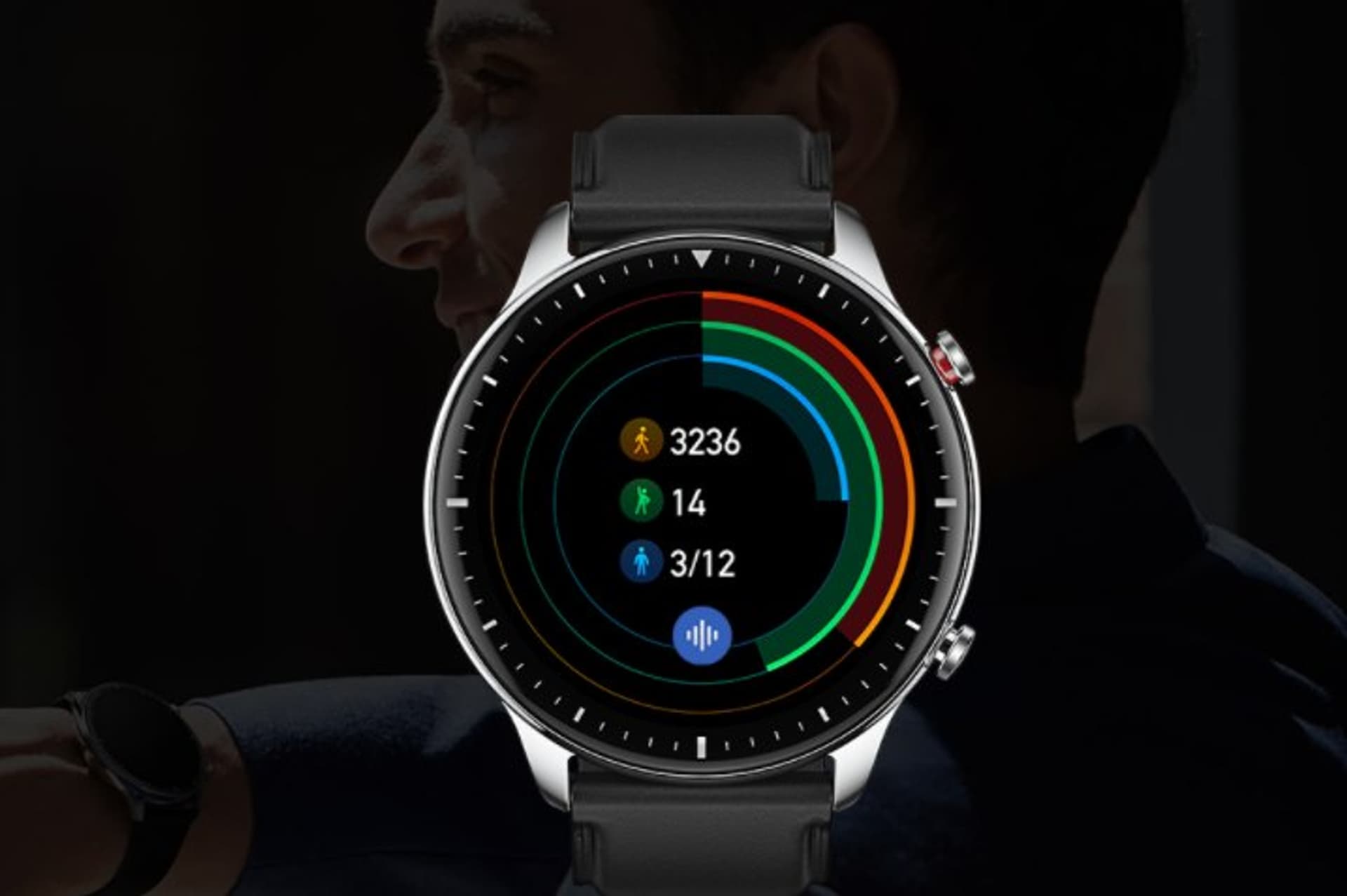 

Amazfit GTR 2 Classic Edition Smart watch, GPS (satellite), AMOLED, Touchscreen, Heart rate monitor, Activity monitoring 24/7, W