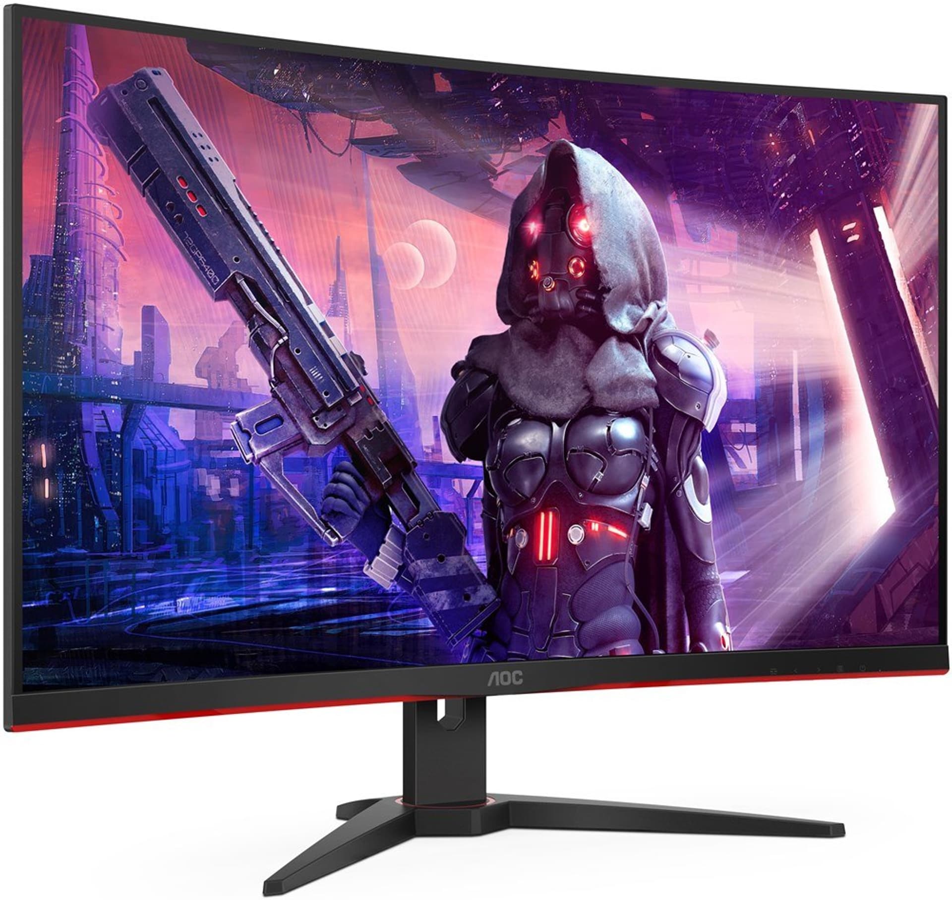 

AOC Curved Gaming Monitor C32G2AE/BK 31,5 ", VA, FHD, 1920 x 1080, 16:9, 1 ms, 250 cd/m², Black/Red