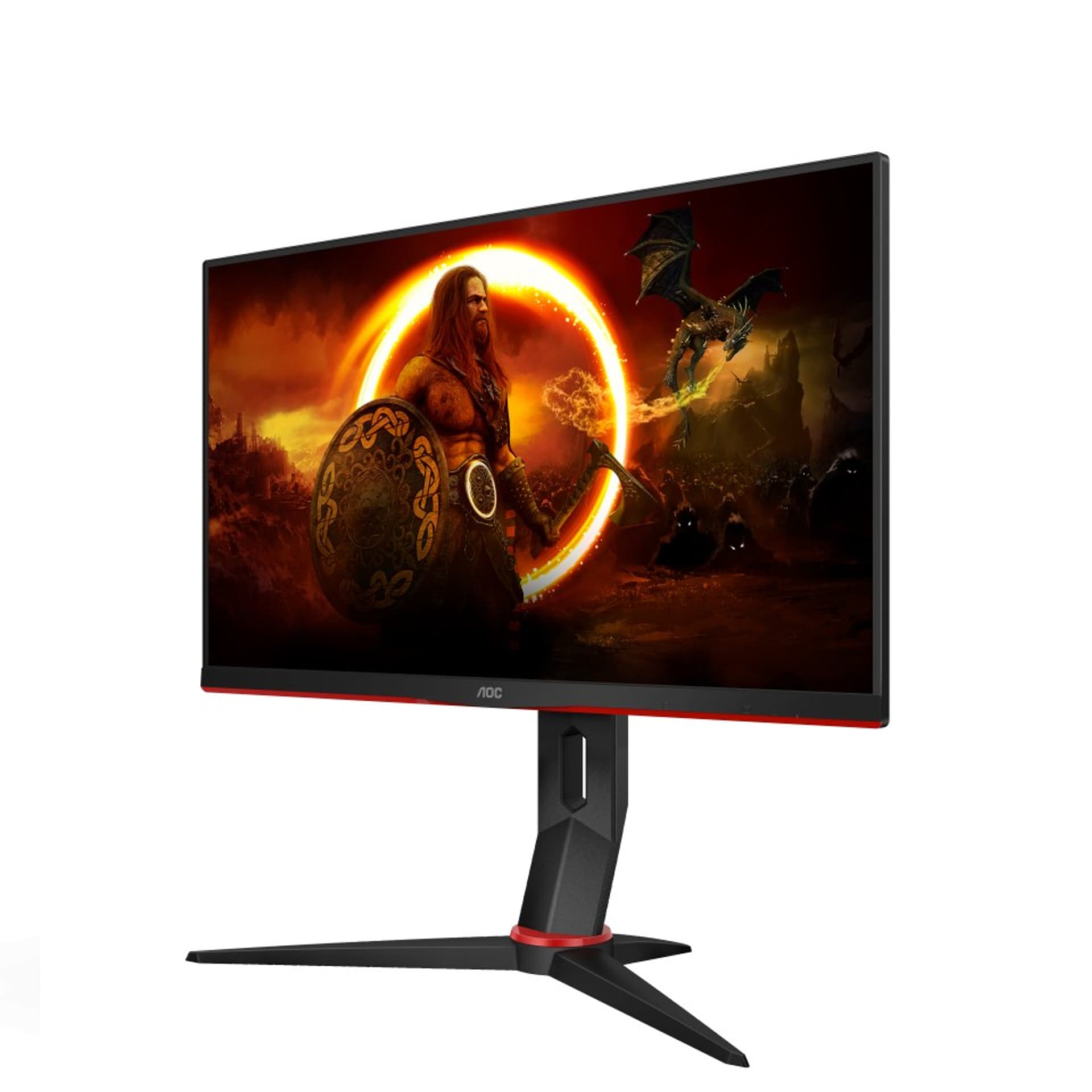 

AOC Gaming Monitor 24G2SU/BK 24 ", VA, FHD, 1920 x 1080, 16:9, 4 ms, 350 cd/m², Black/Red, HDMI ports quantity 2, 165 Hz