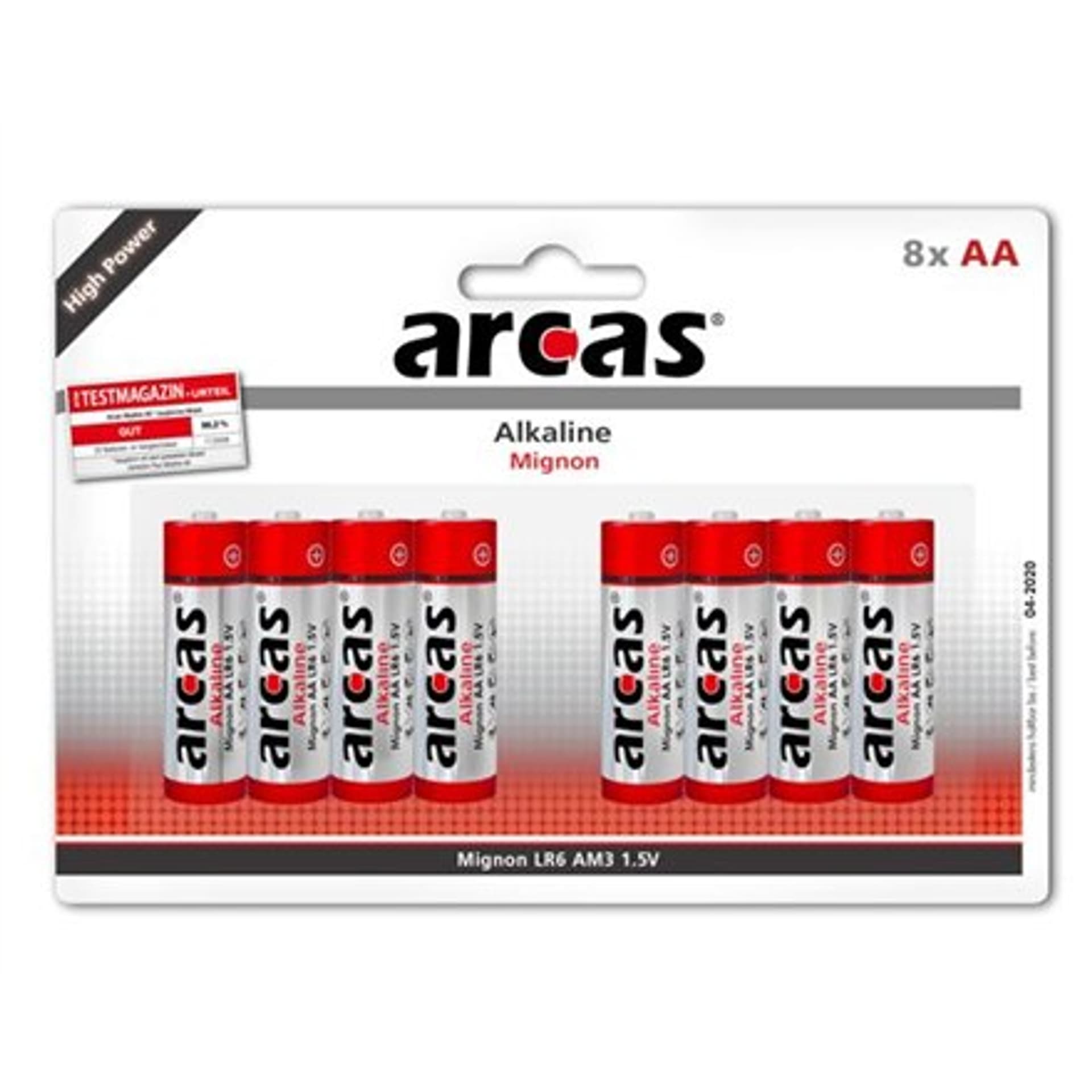 

Arcas AA/LR6, Alkaline, 8 szt.