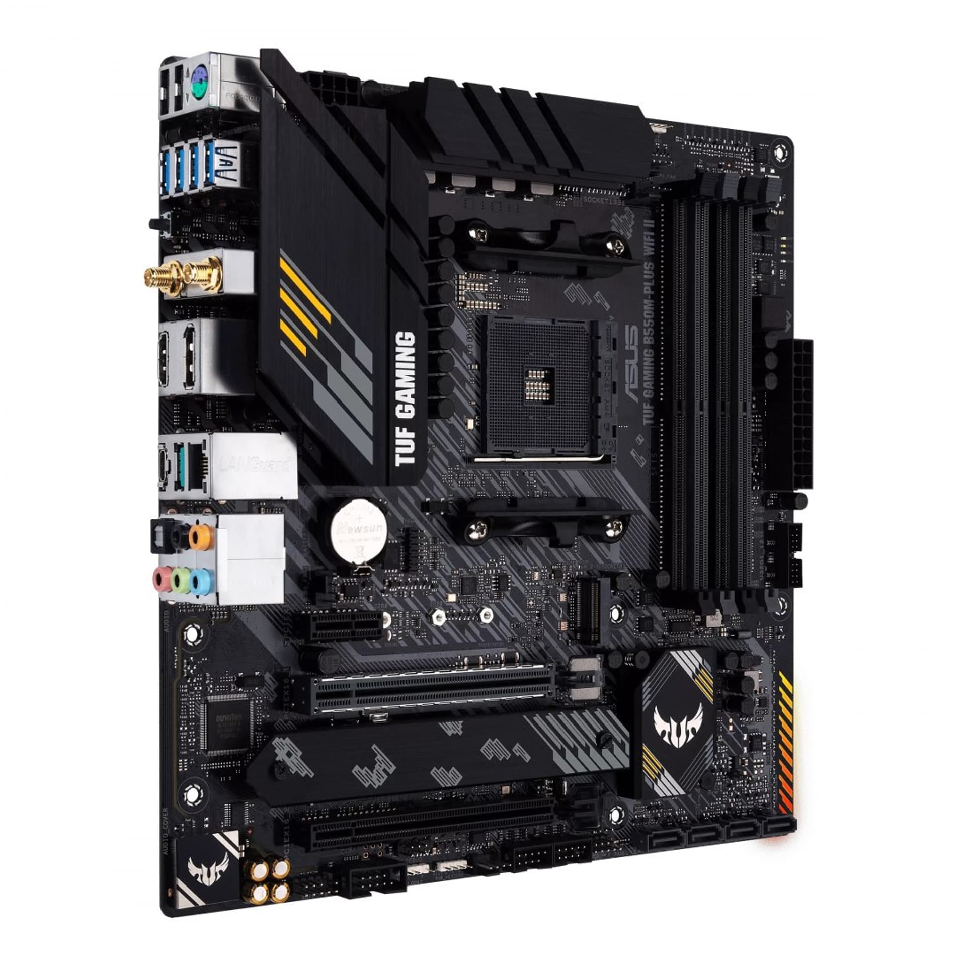 

Asus TUF GAMING B550M-PLUS WIFI II Processor family AMD, Processor socket AM4, DDR4, Memory slots 4, Chipset B550, microATX