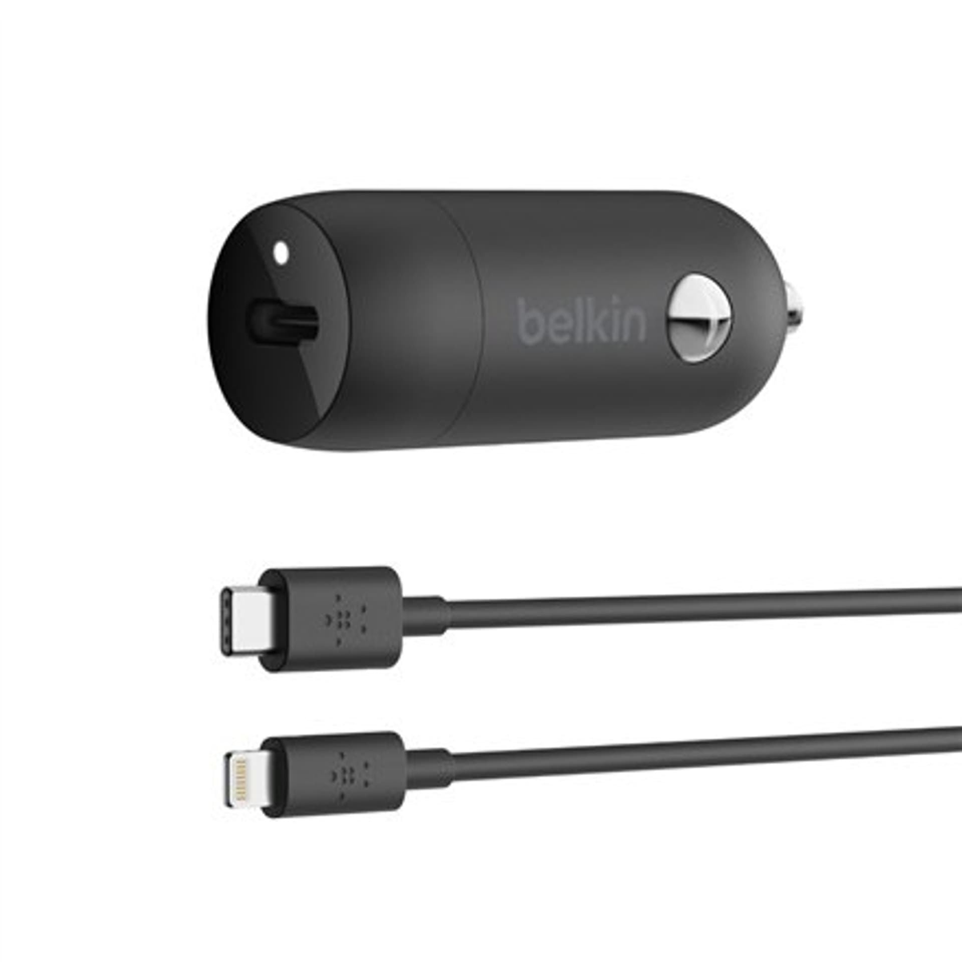 

Belkin 20W USB-C PD Car Charger + USB-C to Lightning Cable BOOST CHARGE Black