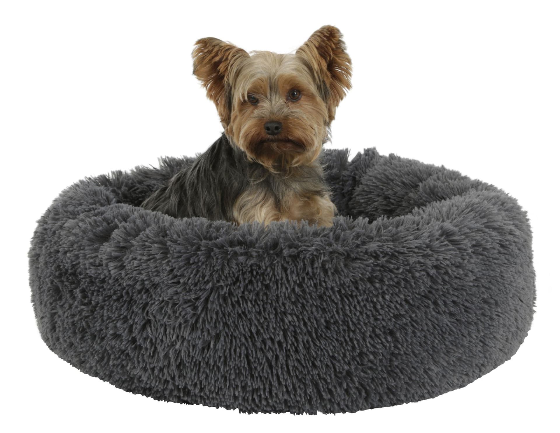 

KERBL Legowisko dla psa FLUFFY, ciemnoszare, śred. 60cm x 18cm [80409]