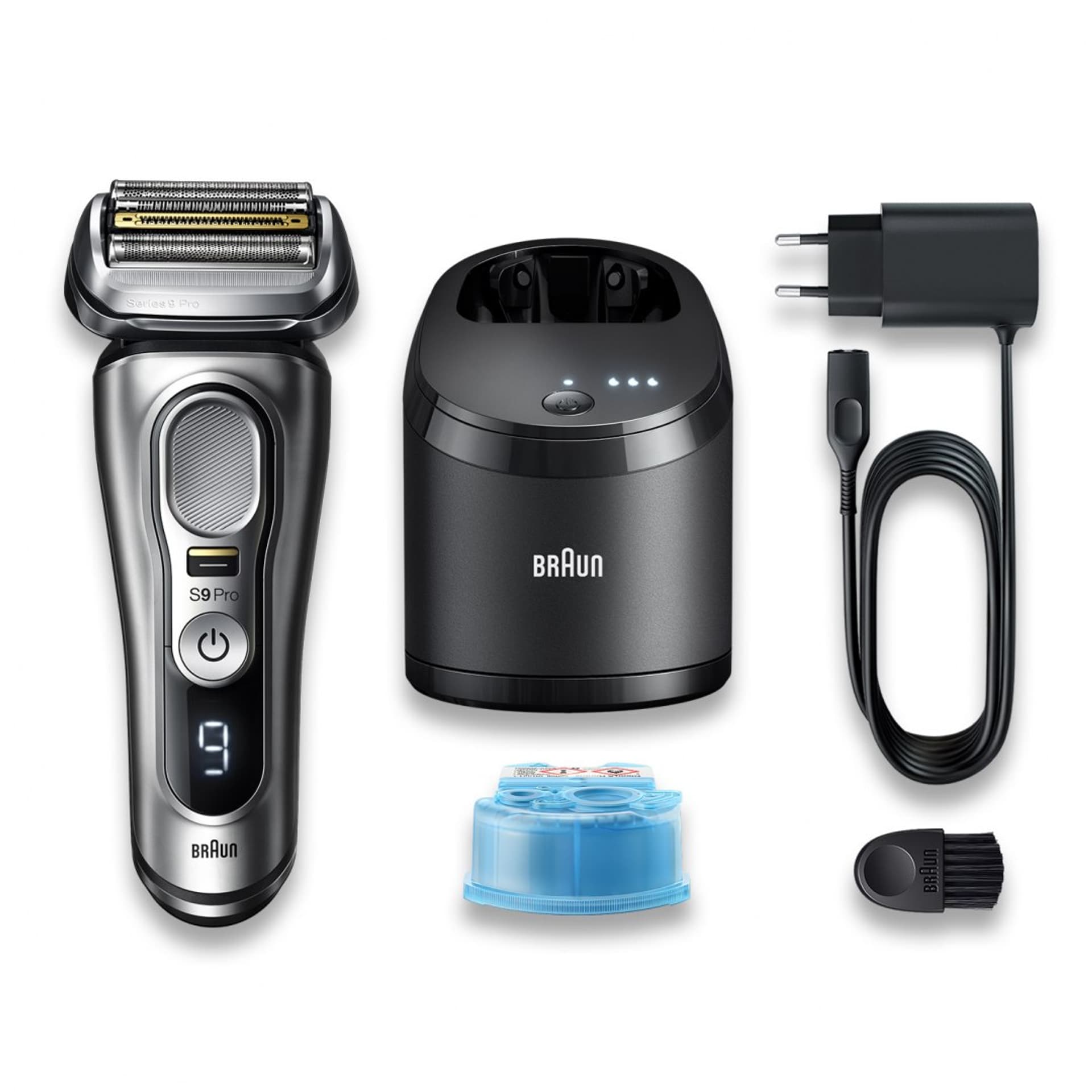 

Braun Shaver 9467CC Operating time (max) 60 min, Wet & Dry, Silver, Max) 60 min/wet & dry/silve