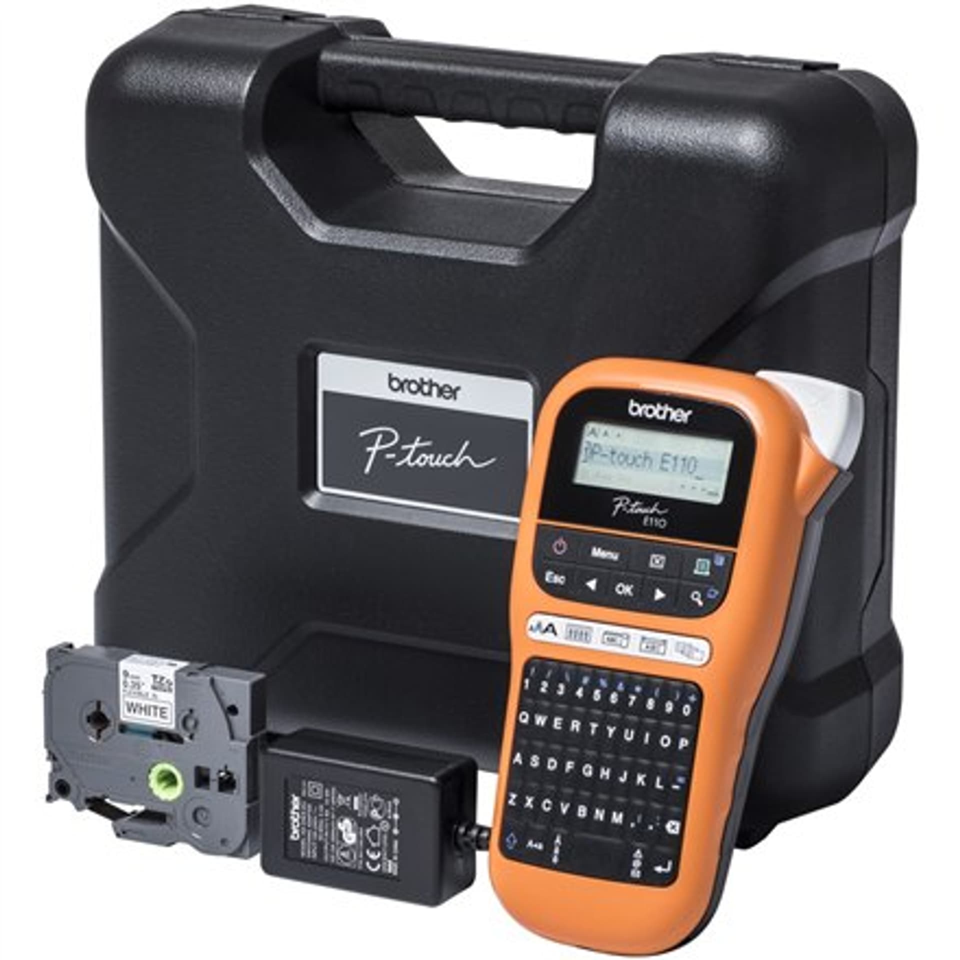 

Brother Industrial durable label maker PTE110VP Thermal, Label Printer, Orange