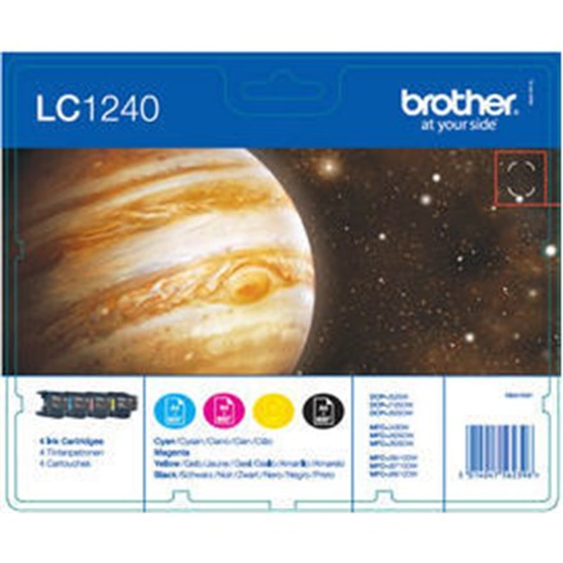 

Brother LC1240 Multipack Ink Cartridge, Black, Cyan, Magenta, Yellow
