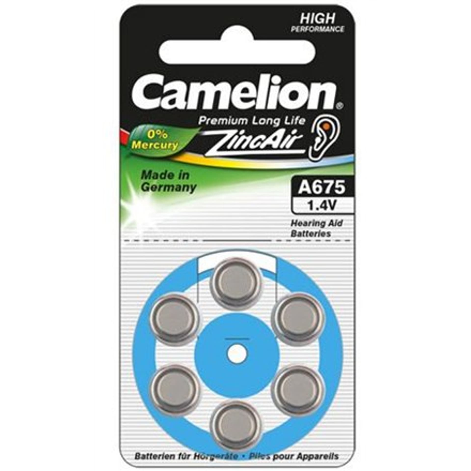 

Camelion A675/DA675/ZL675, Zinc air cells, 6 pc(s)