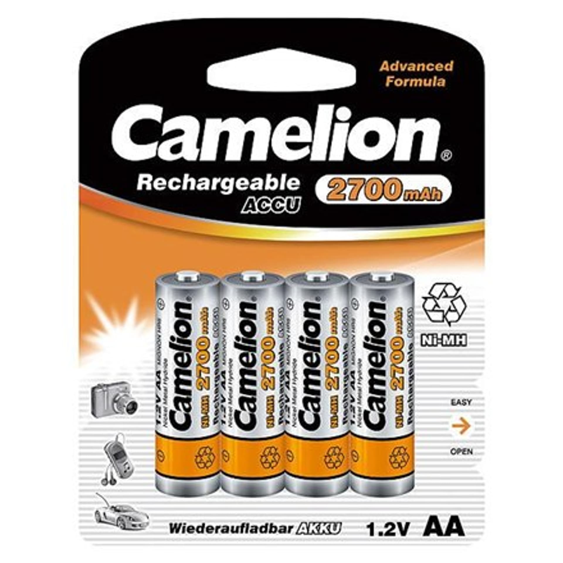 

Camelion AA/HR6, 2700 mAh, baterie akumulatorowe Ni-MH, 4 szt.