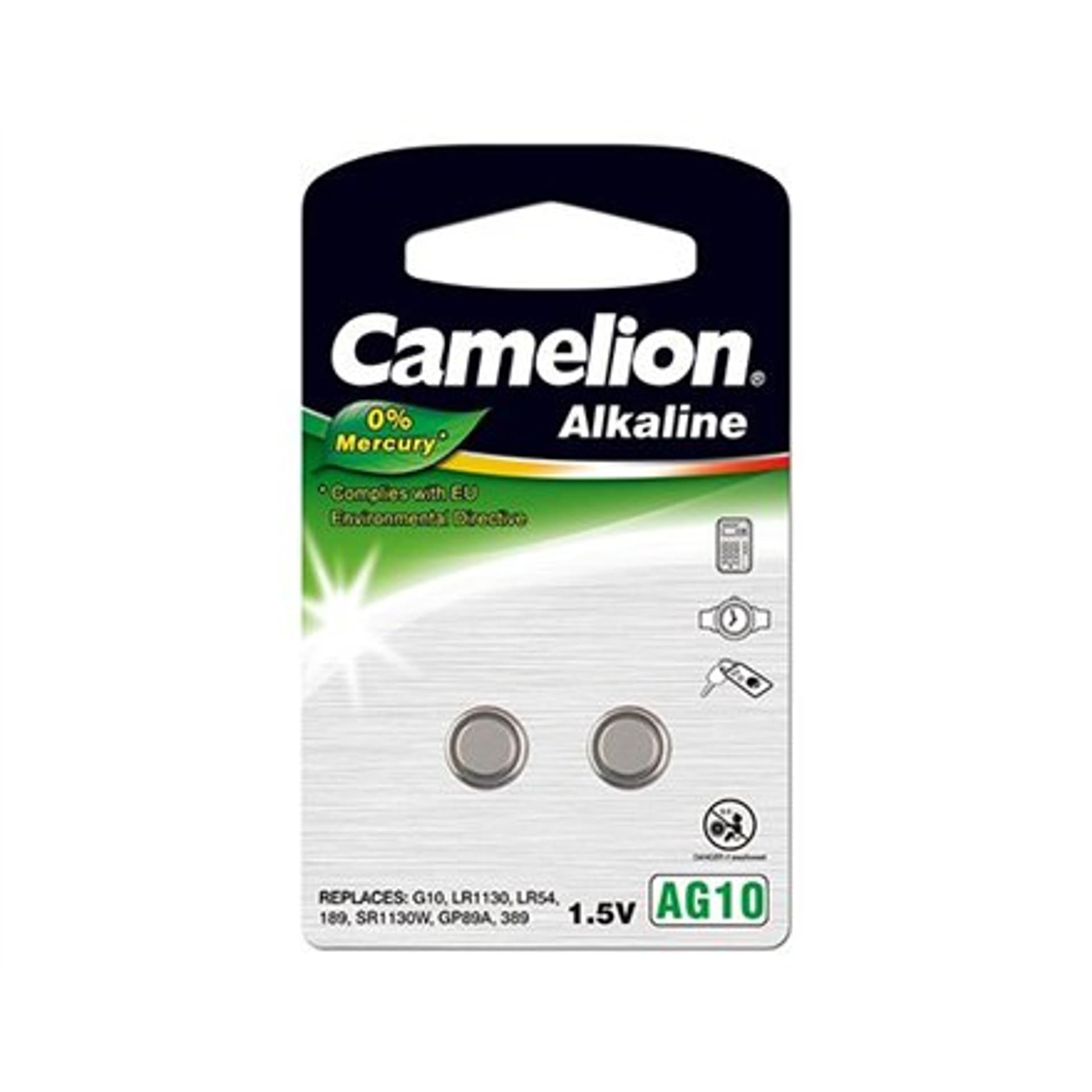

Camelion AG10/LR54/LR1131/389, Alkaline Buttoncell, 2 pc(s)