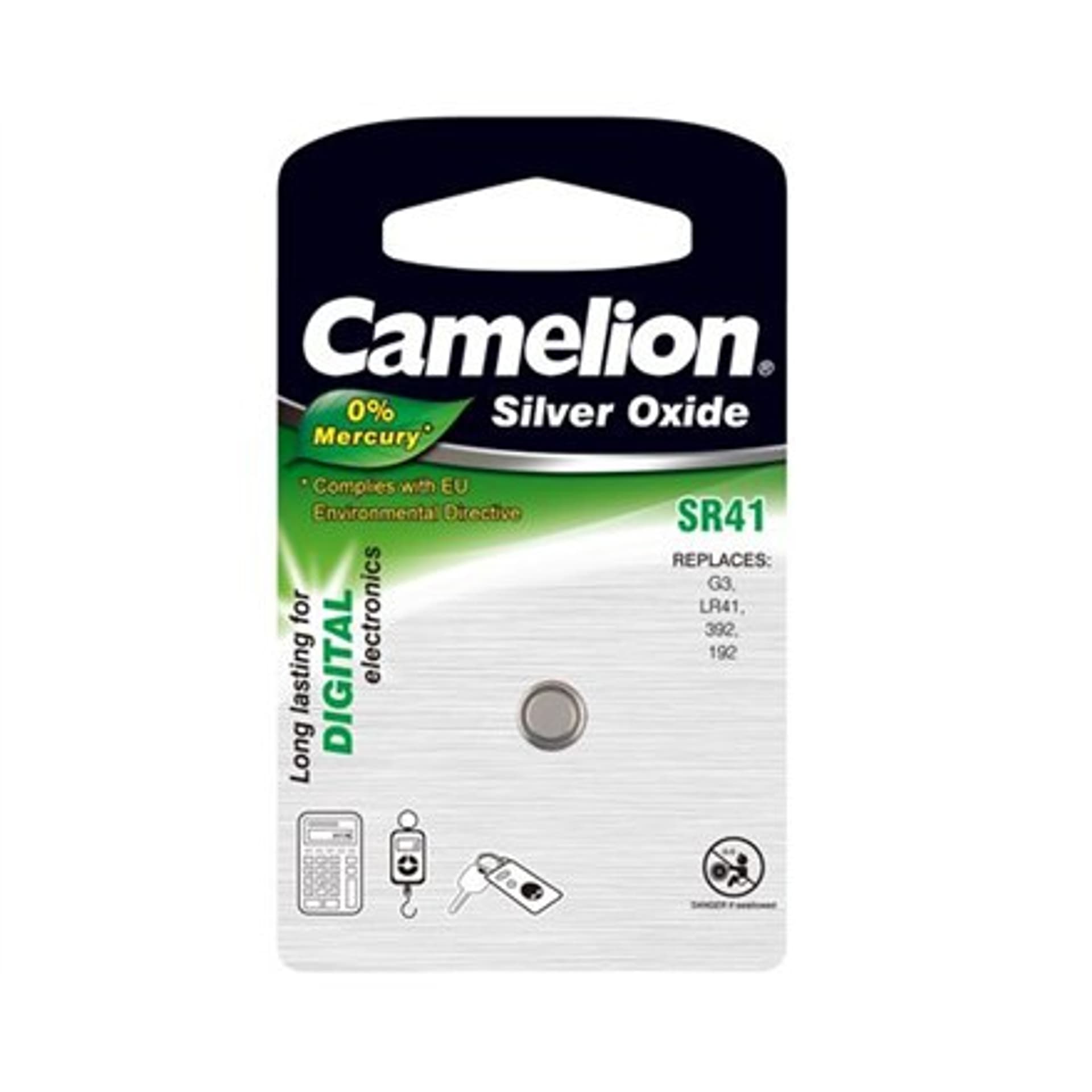 

Camelion SR41W/G3/392, ogniwa Silver Oxide, 1 szt.