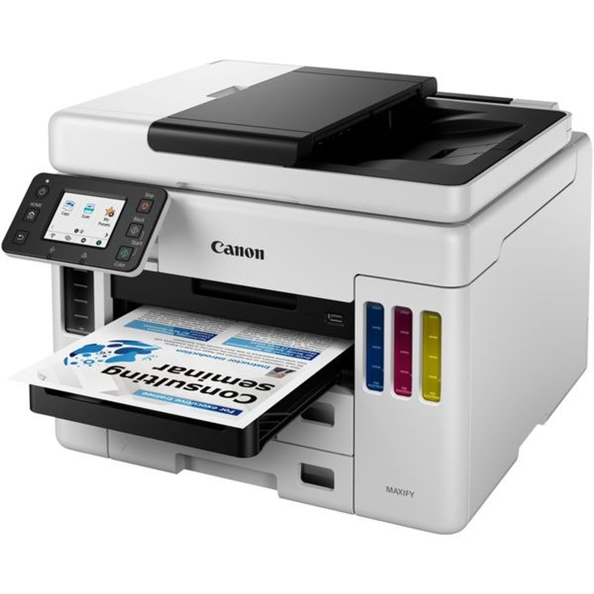 

Canon MAXIFY GX7050 Colour, Inkjet, Colour Inkjet Multifunction Printer, A4, Wi-Fi, Grey/Black