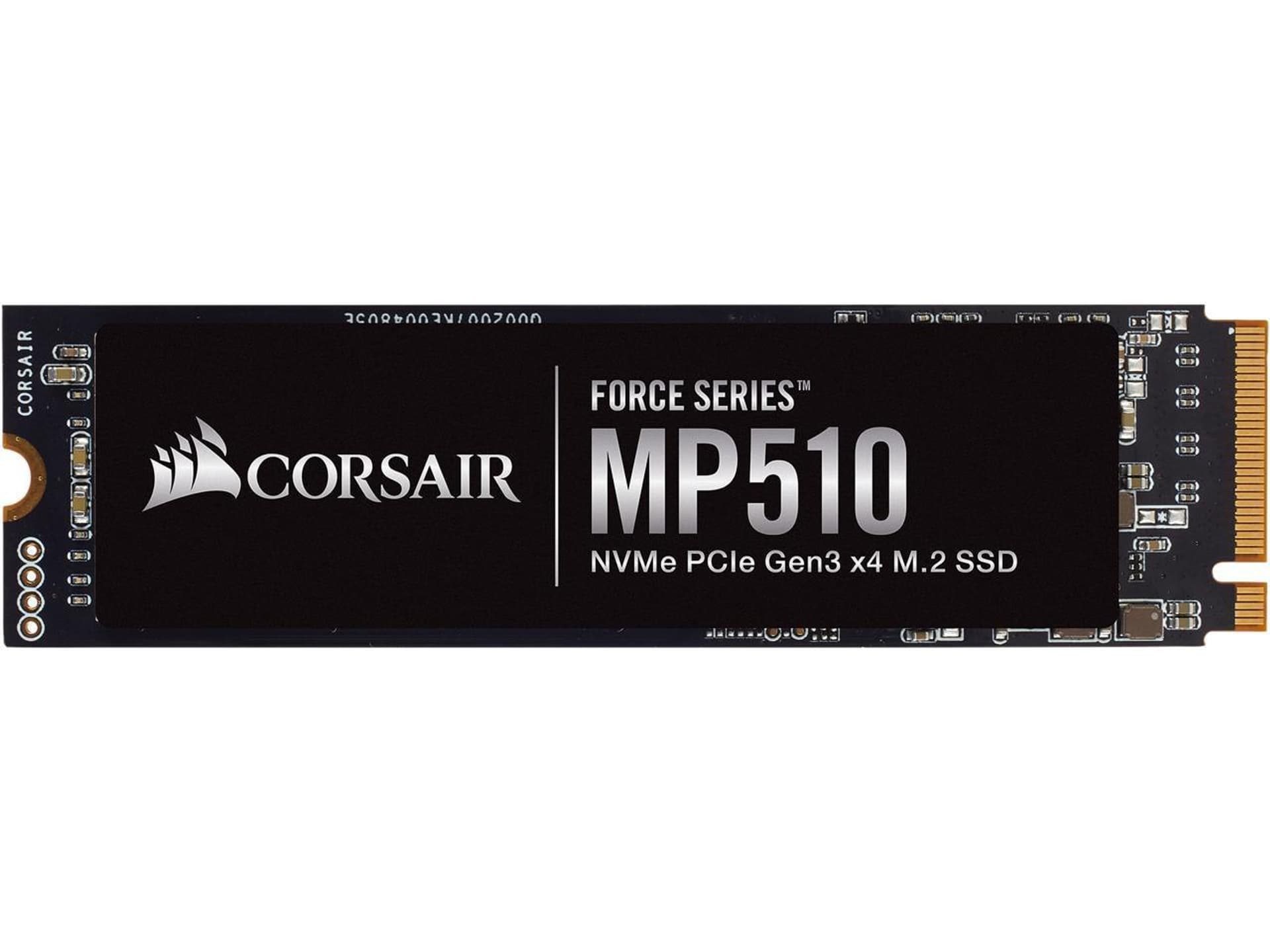 

Corsair Force Series SSD MP510 480 GB, SSD form factor M.2 2280, SSD interface PCIe NVMe Gen 3.0 x 4, Write speed 2000 MB/s, Rea