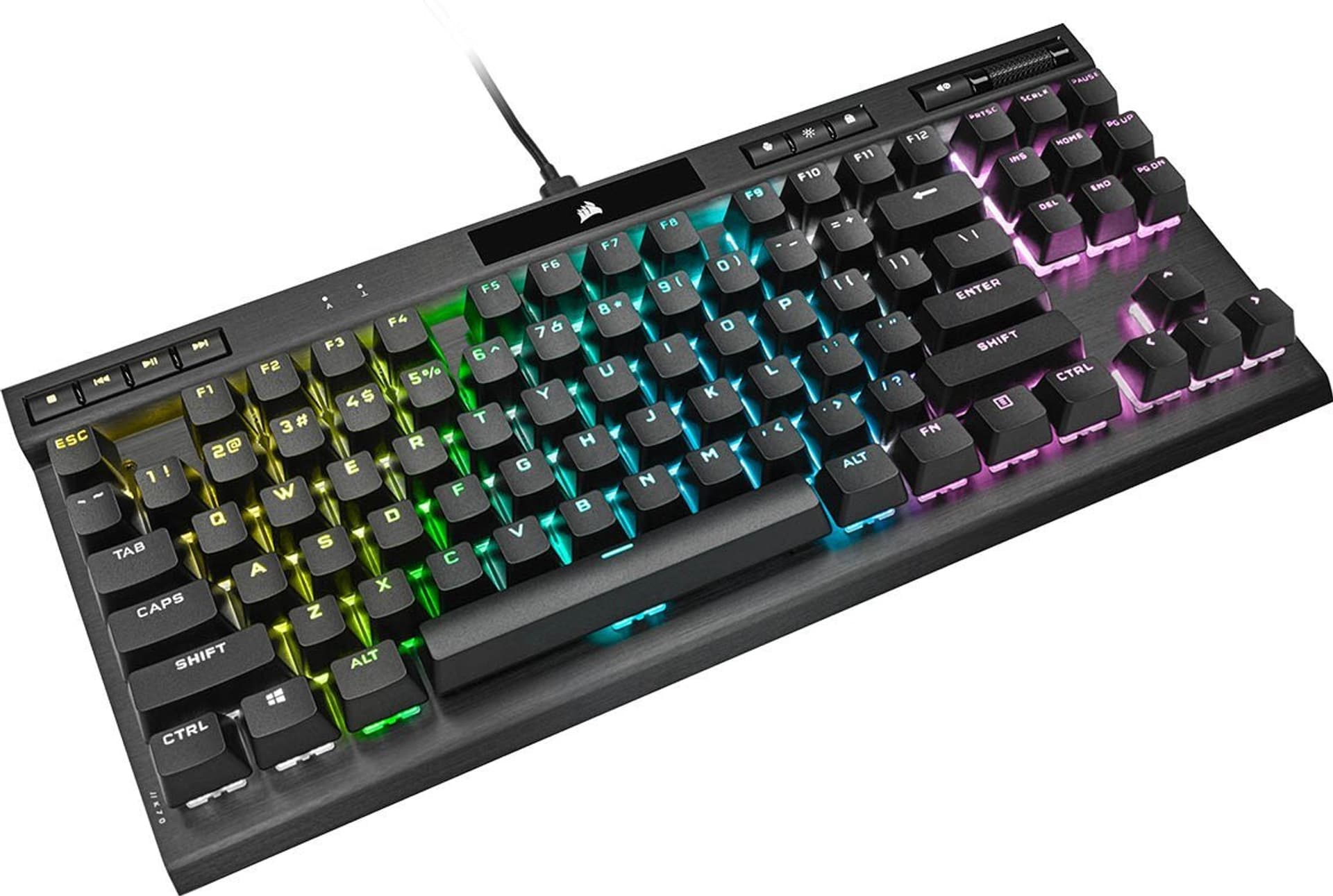 

Corsair Champion Series Mechanical Gaming Keyboard K70 RGB TKL Podświetlenie LED RGB, amerykańskie, przewodowe, czarne