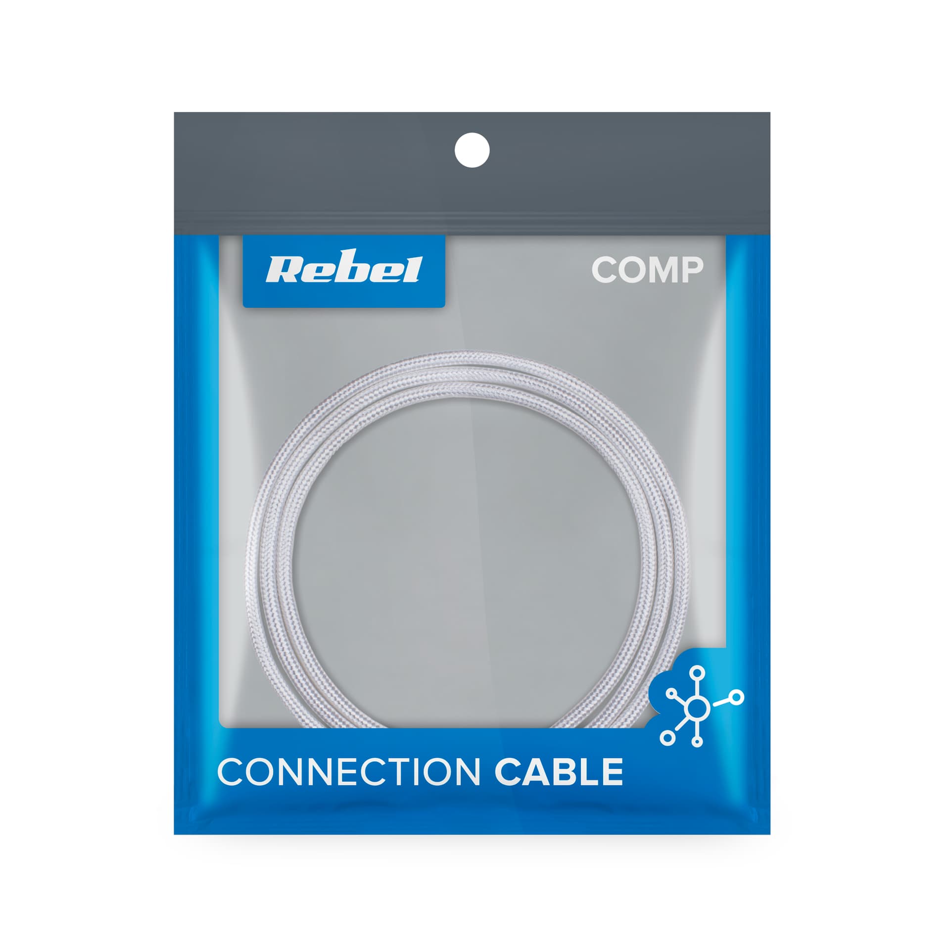 

Kabel USB - USB typu C REBEL 100 cm biały