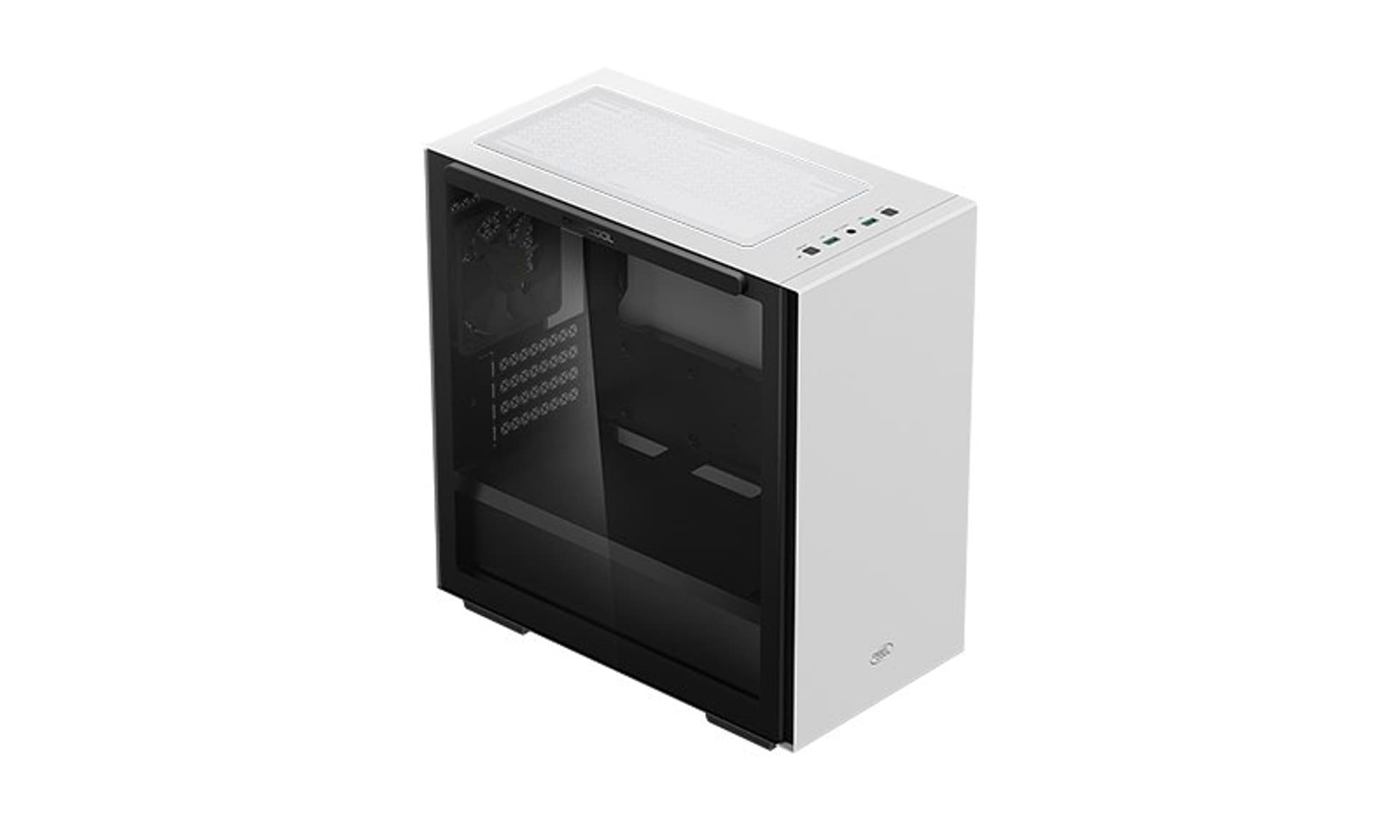 

Deepcool MACUBE 110 WH White, mATX, 4, USB3.0x2; Audiox1, ABS+SPCC+Tempered Glass, 1×120mm wentylator DC