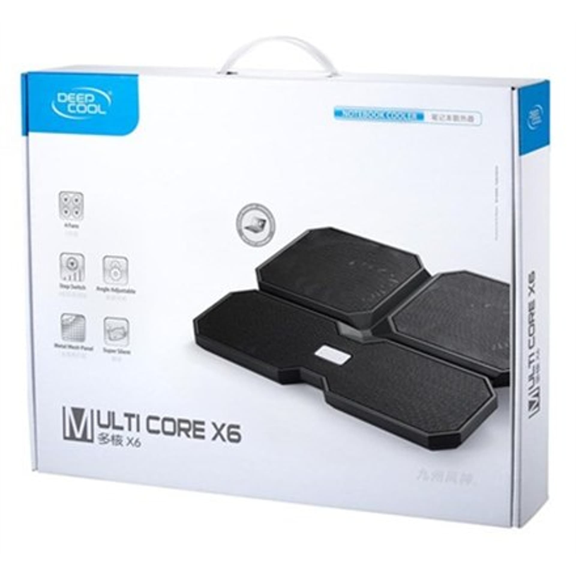 

Deepcool Multicore x6 Chłodzenie notebooka do 15,6" 900g g, 380X295X24mm mm, Czarny