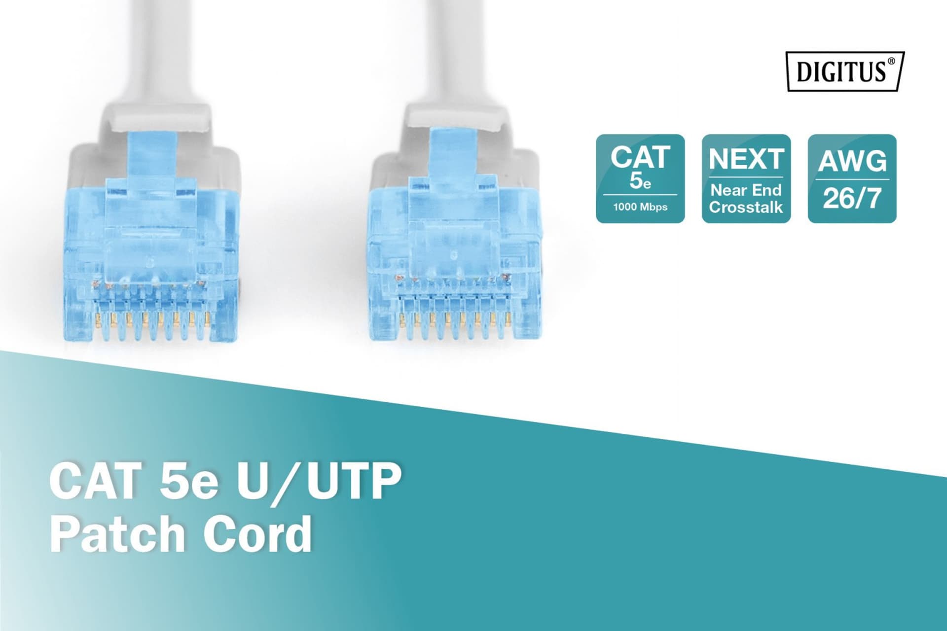 

Digitus Patch Cord CAT 5e U-UTP, PVC AWG 26/7, 0.5 m