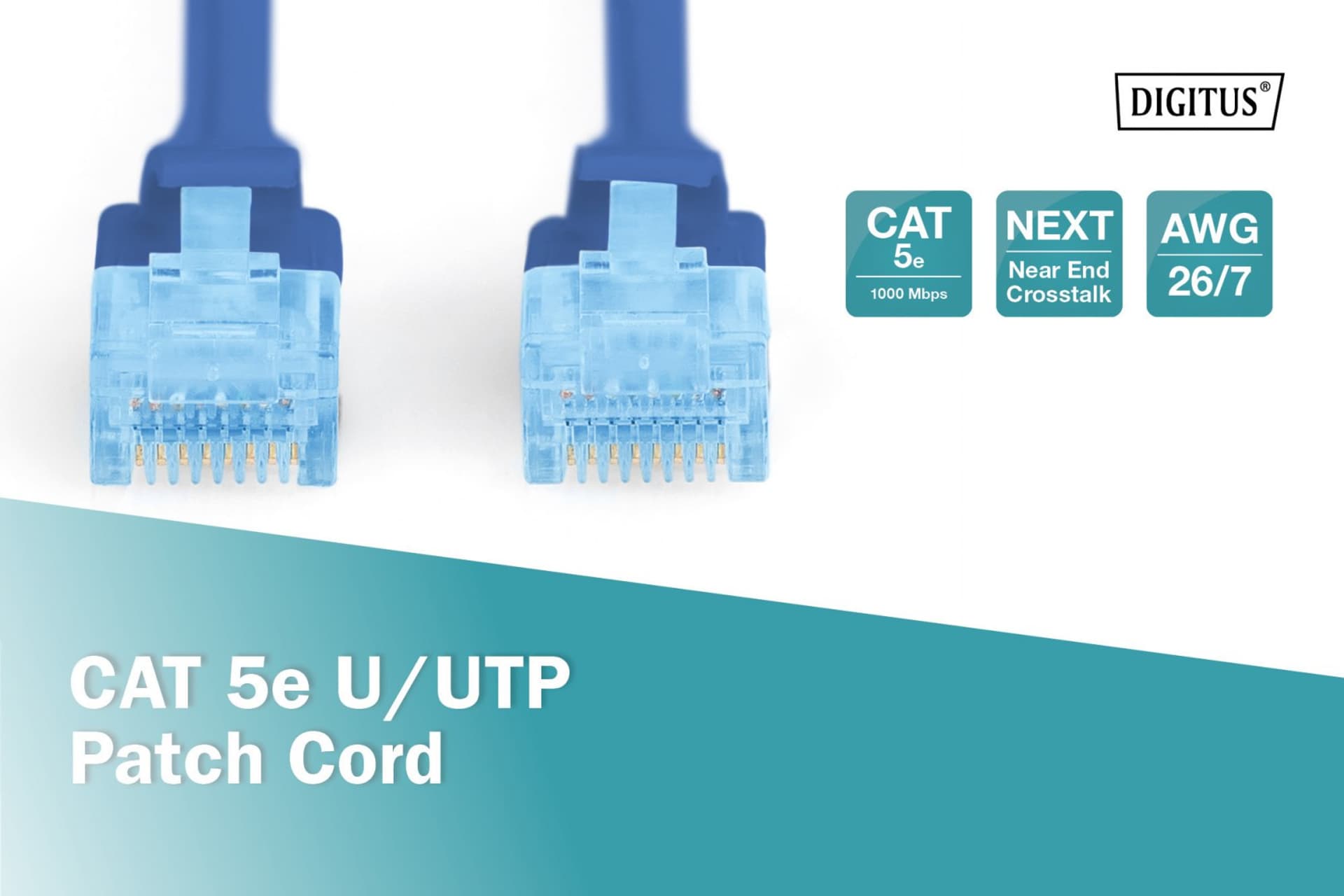 

Digitus Patch Cord CAT 5e U-UTP, PVC AWG 26/7, 0.5 m