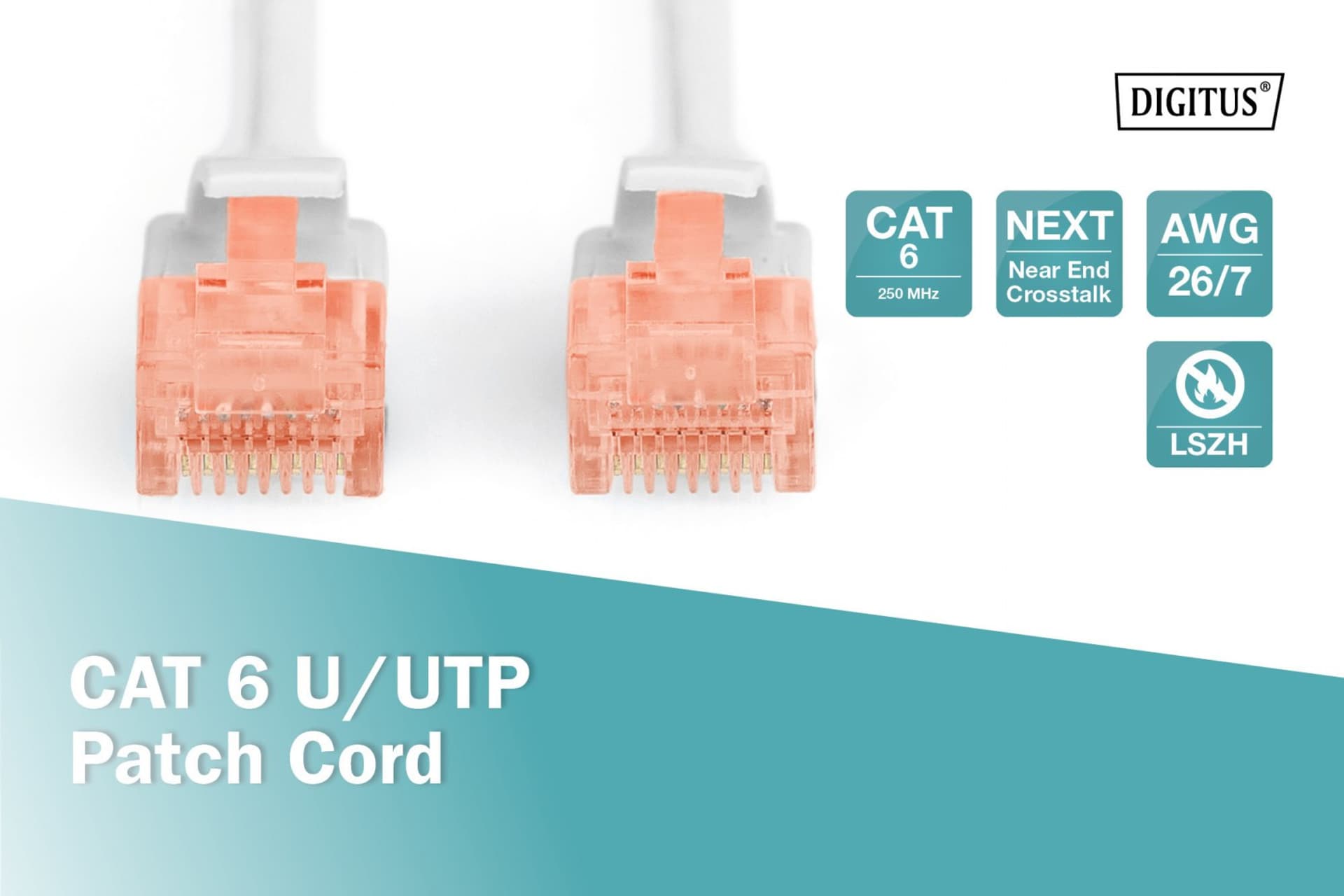 

Digitus Patch Cord CAT 6 U-UTP, Cu, LSZH AWG 26/7, 1 m