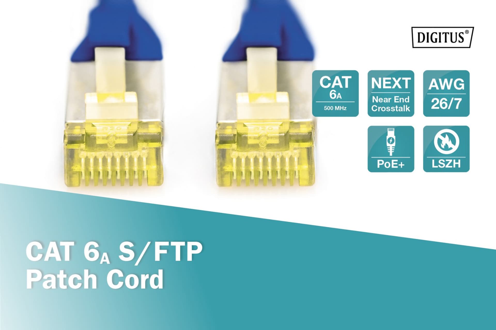 

Digitus Patch Cord CAT 6A S-FTP, Cu, LSZH AWG 26/7, 0.5 m