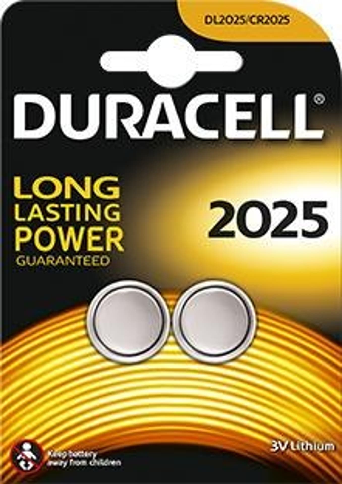 

Duracell Button Cells DL2025 Lithium, 2 pc(s)