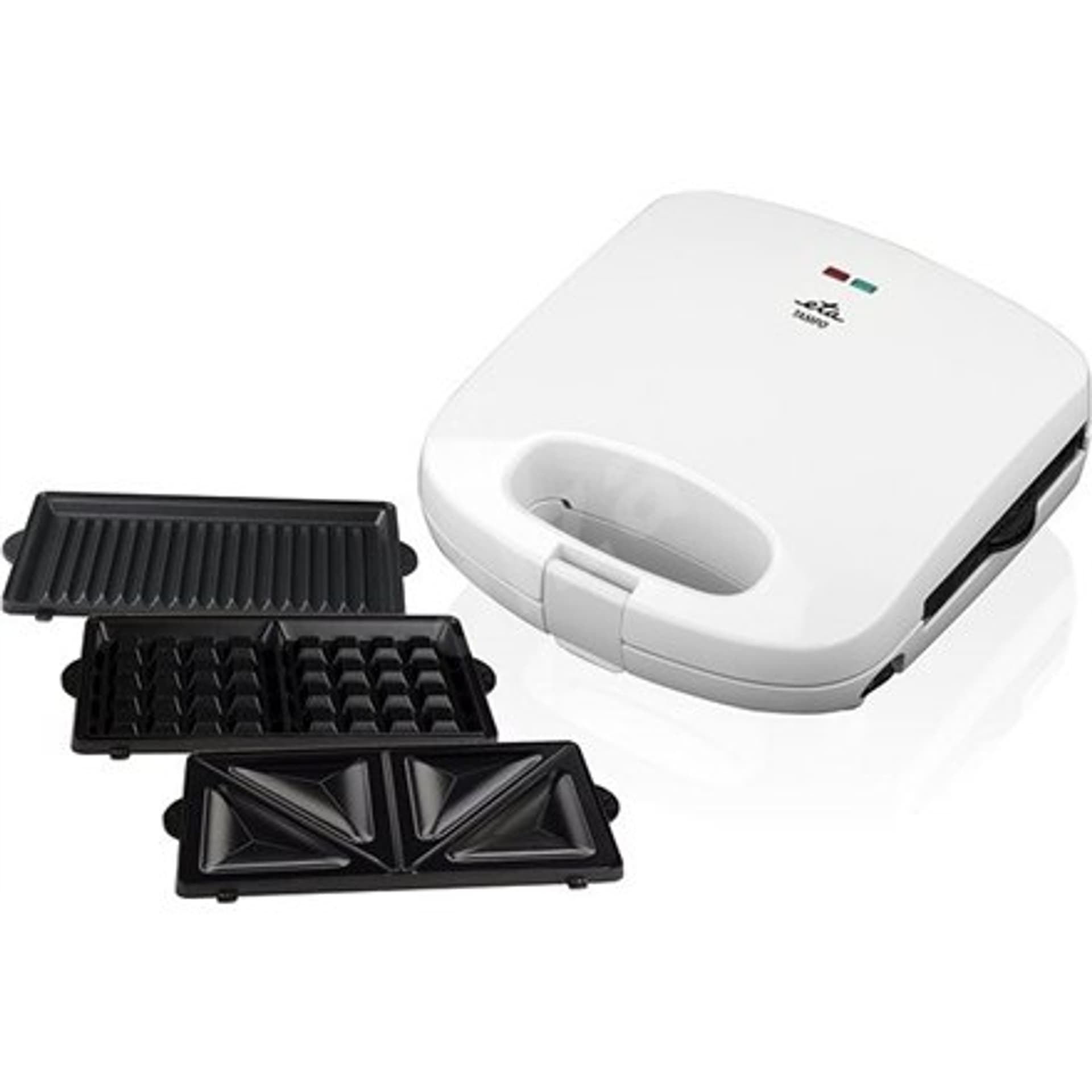 

ETA Opiekacz do kanapek Tampo ETA415690000 700 W, ilość płyt 3, ilość ciastek 2, biały