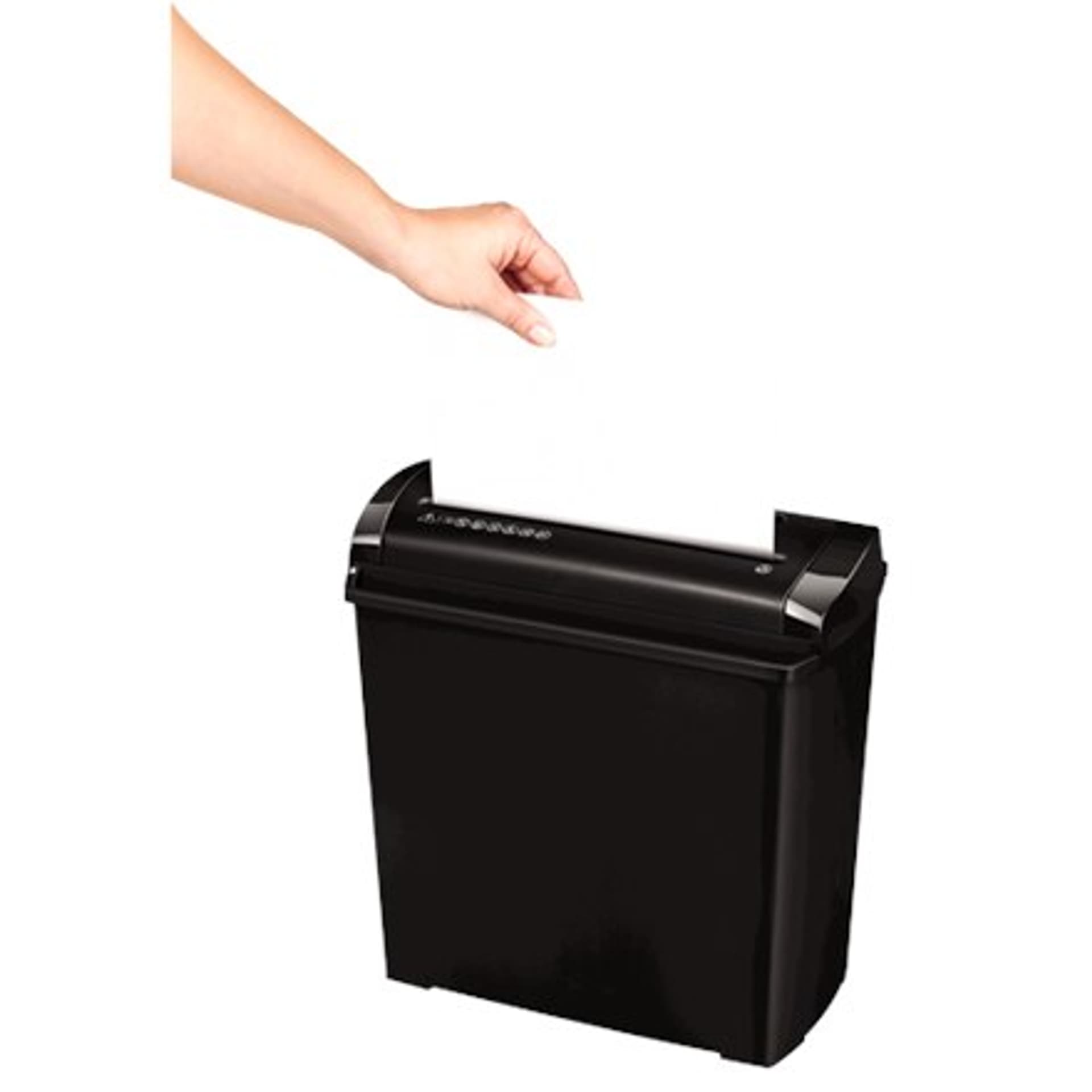 

Niszczarka Fellowes P-25S Black, 11 L, Niszczenie papieru, Obróbka papieru standardowe/wydajne paski 7mm, poziom bezpieczeństwa