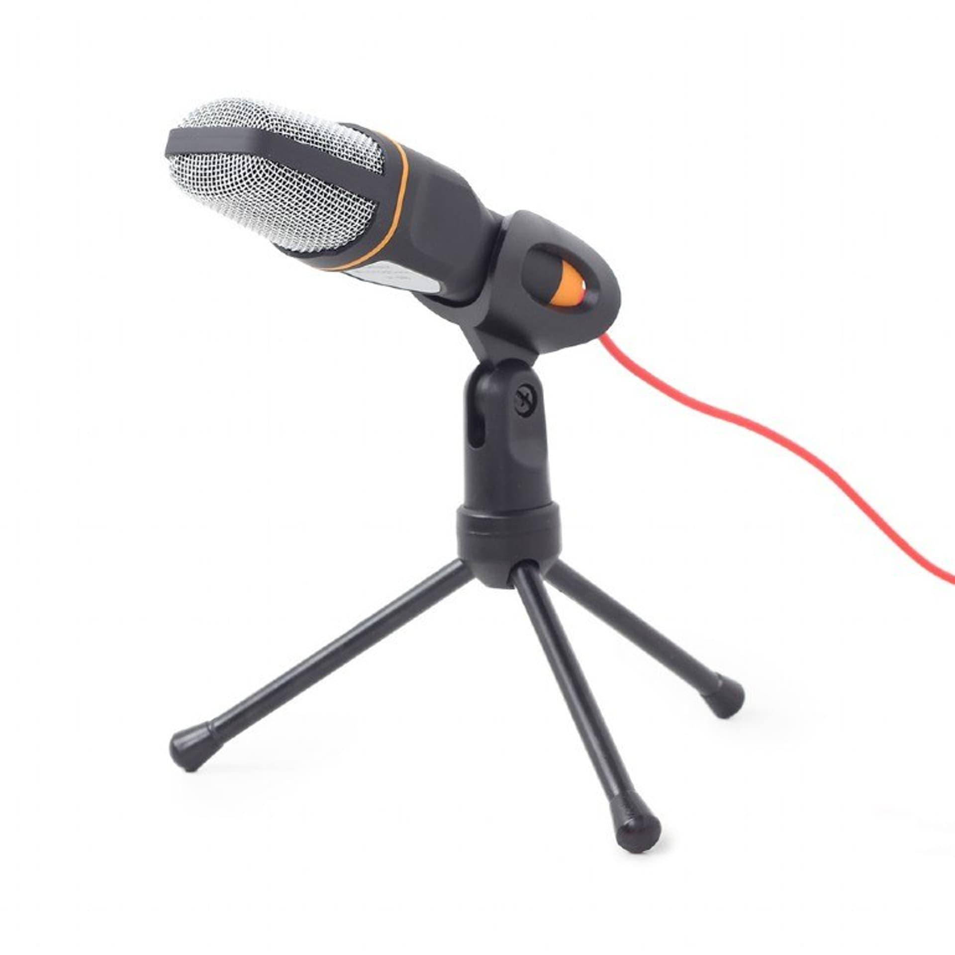 

Gembird Desktop microphone with a tripod MIC-D-03 3.5 mm connector, 3.5 mm connector, Black, Built-in microphone