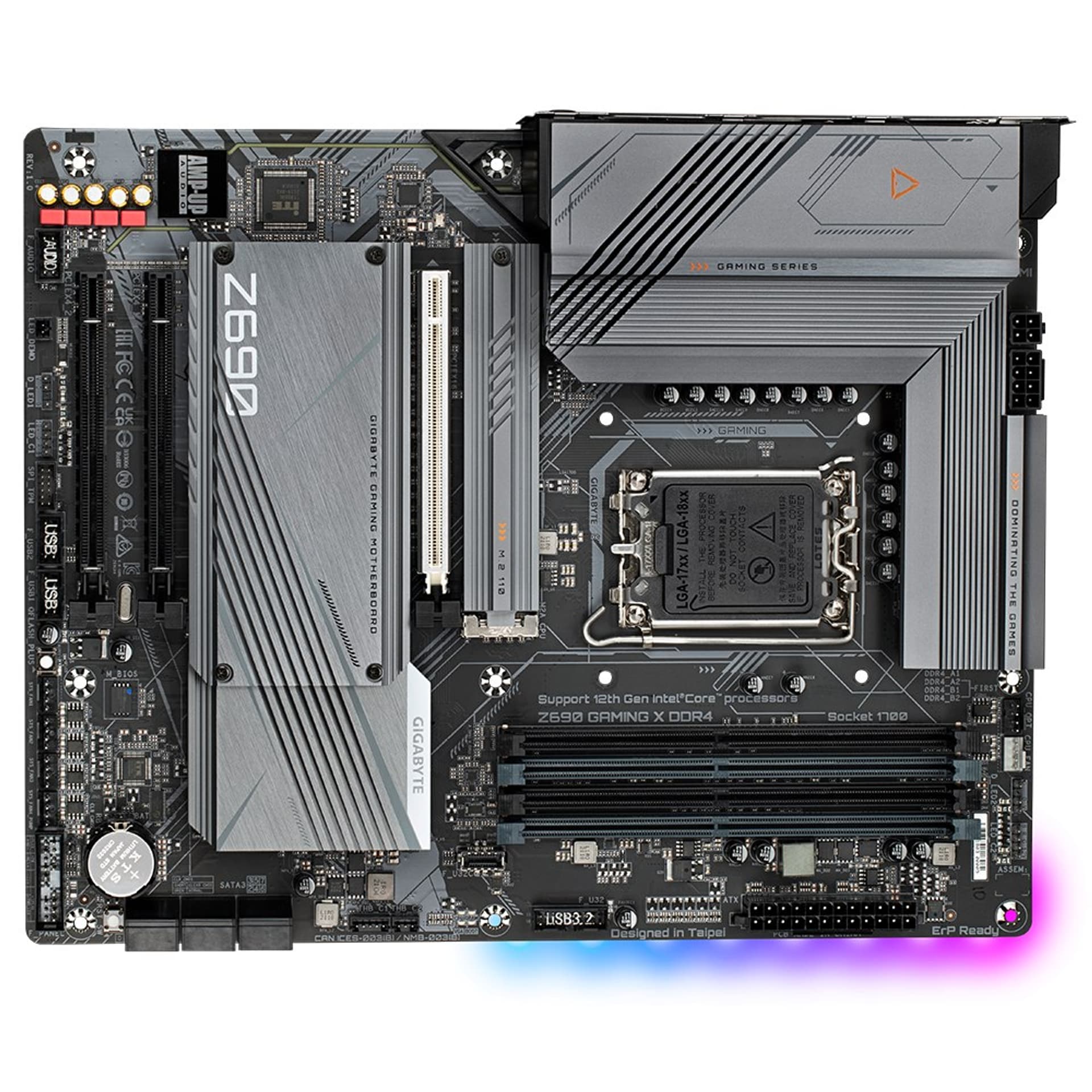 

Gigabyte Z690 GAMING X DDR4 1.0 M/B Processor family Intel, Processor socket LGA1700, DDR4 DIMM, Memory slots 4, Supported hard