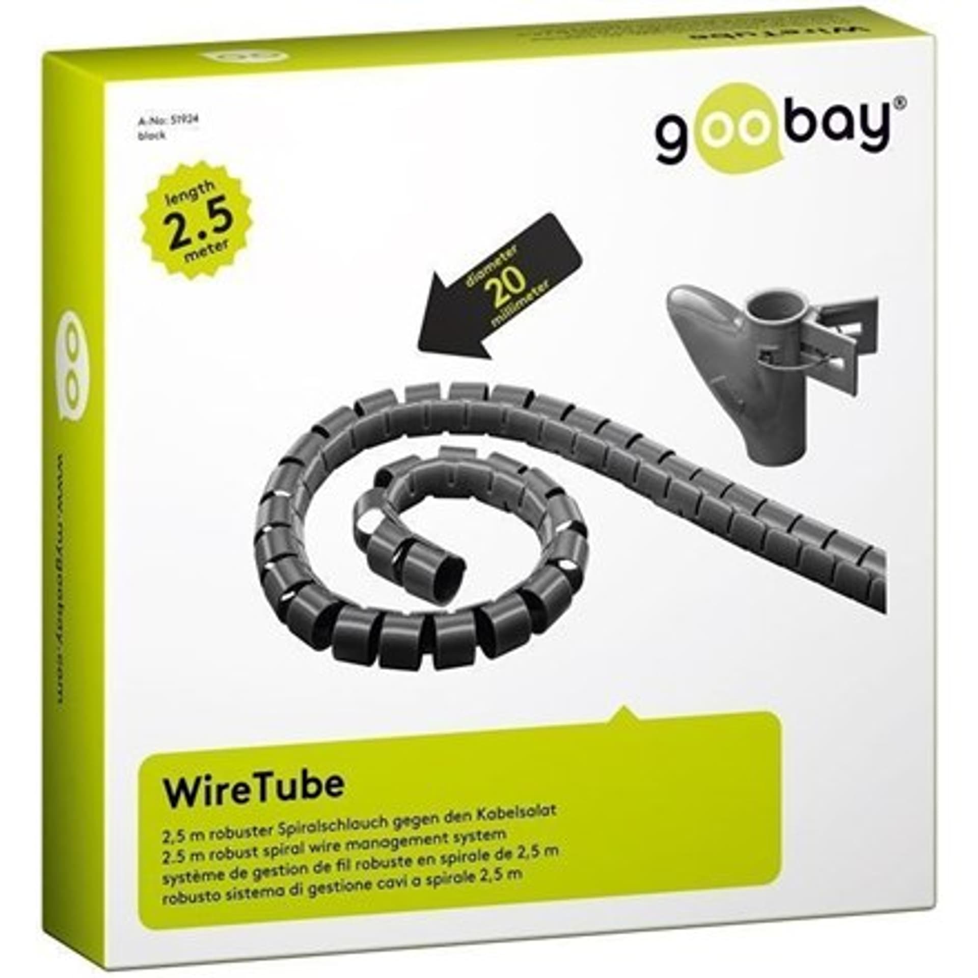 

Goobay 51924 WireTube, black, Hanging Box - 2.5 m