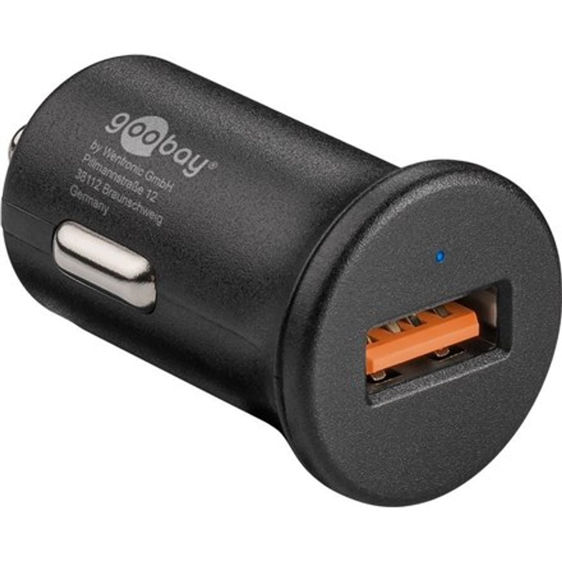 

Goobay Quick Charge QC3.0 USB szybka ładowarka samochodowa USB 2.0 żeński (typ A), zapalniczka samochodowa męska, Typ a)/zapalniczka samochodowa męsk