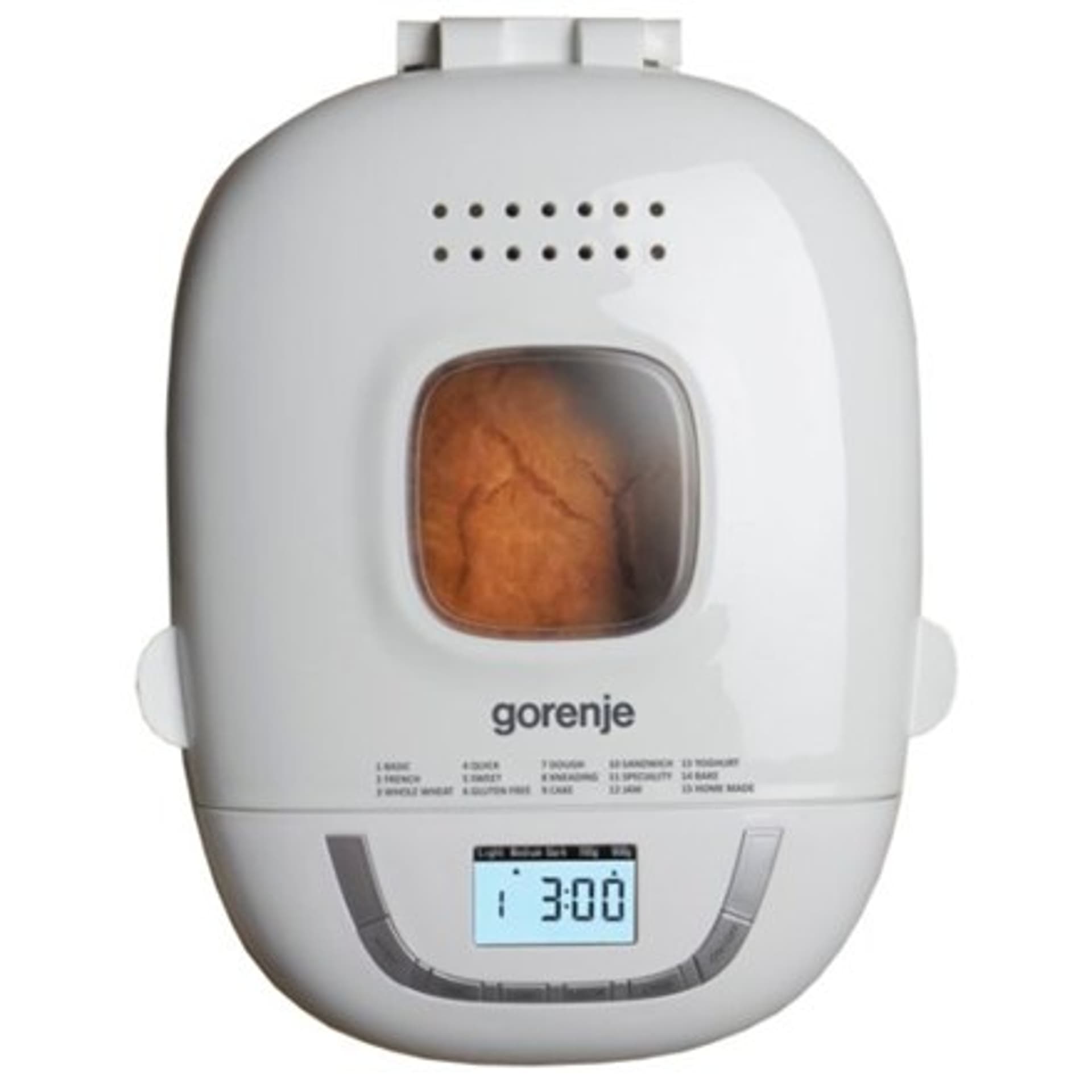 

Gorenje Bread maker BM910WII Power 550 W, Number of programs 15, Display LCD, White