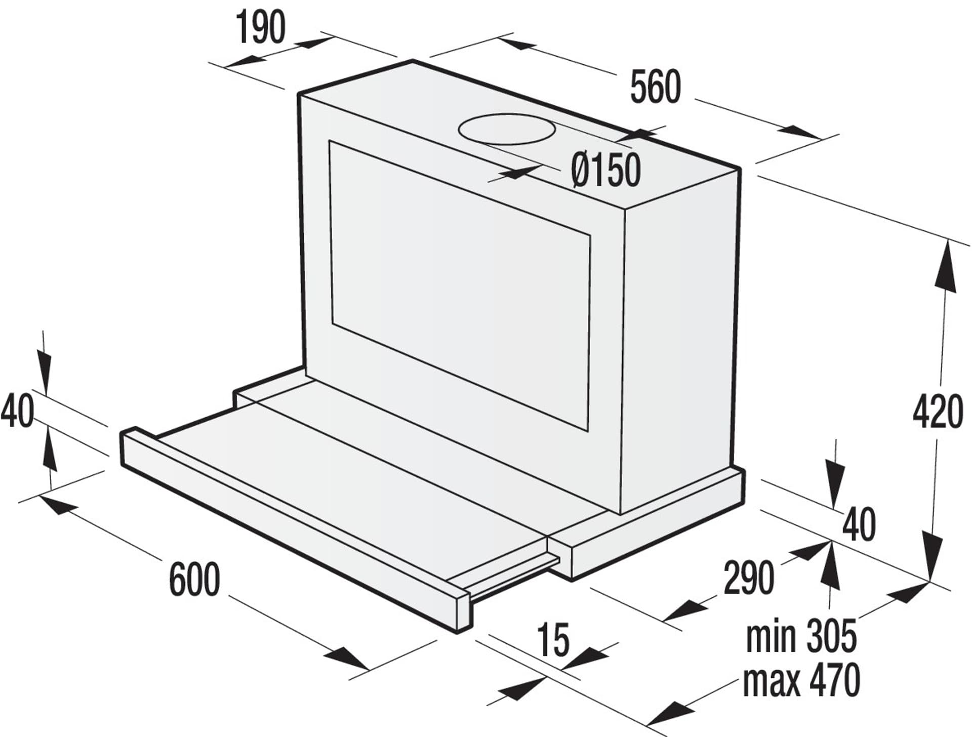 

Gorenje Hood BHP623E8X Telescopic, Energy efficiency class B, Width 60 cm, 610 m³/h, Mechanical control, LED, Stainless steel
