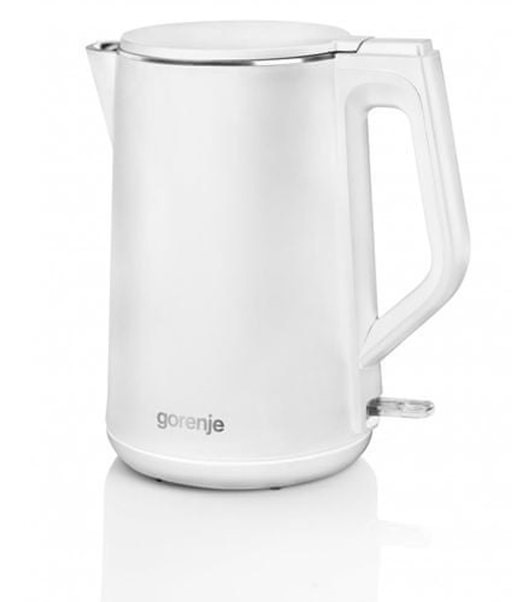 

Gorenje Czajnik K15DWW elektryczny, 2200 W, 1,5 L, plastik + metal, podstawa obrotowa 360°, biały
