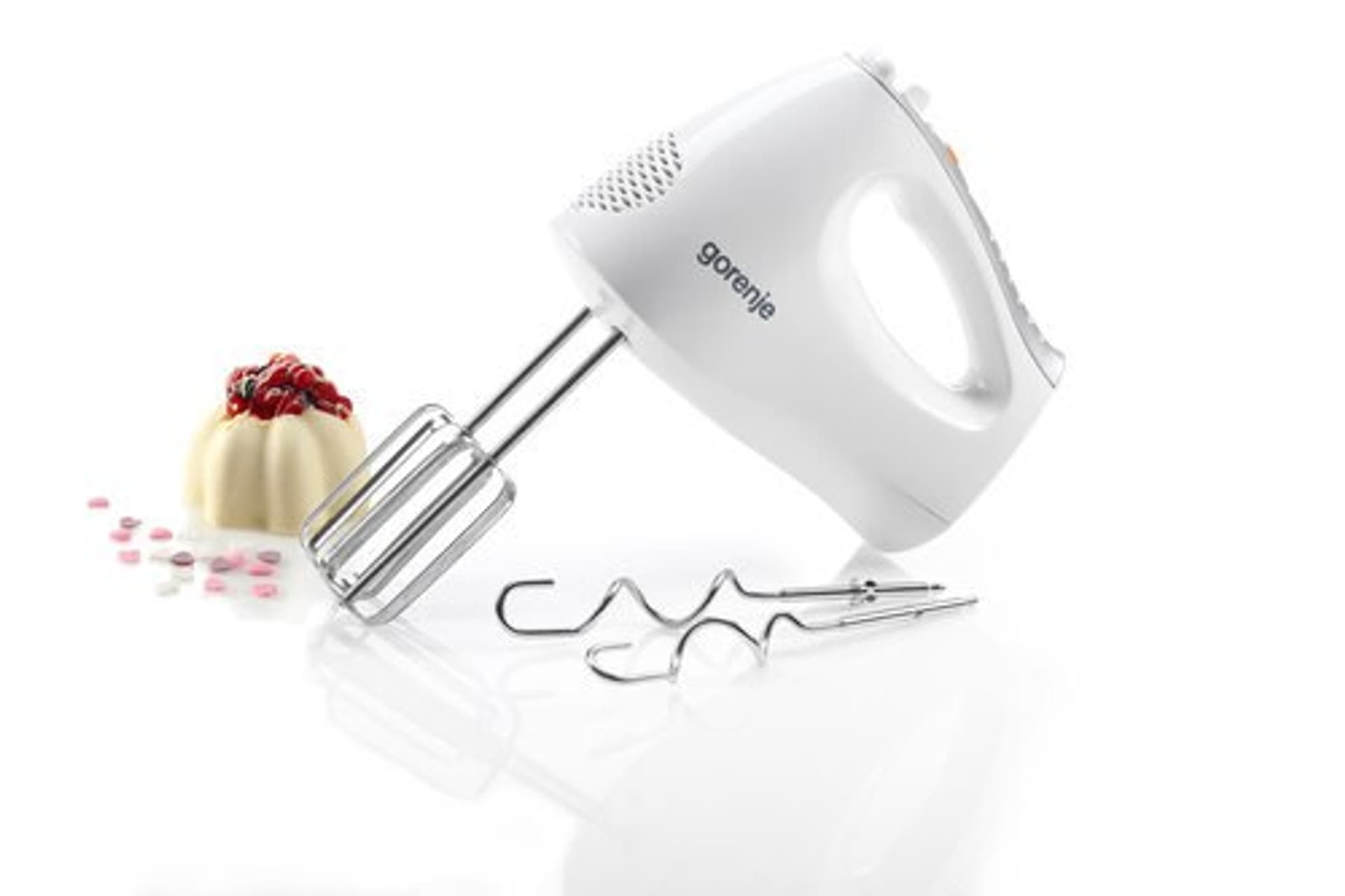 

Gorenje Mixer with stand M450WS Hand Mixer, 450 W, Number of speeds 5, Turbo mode, White