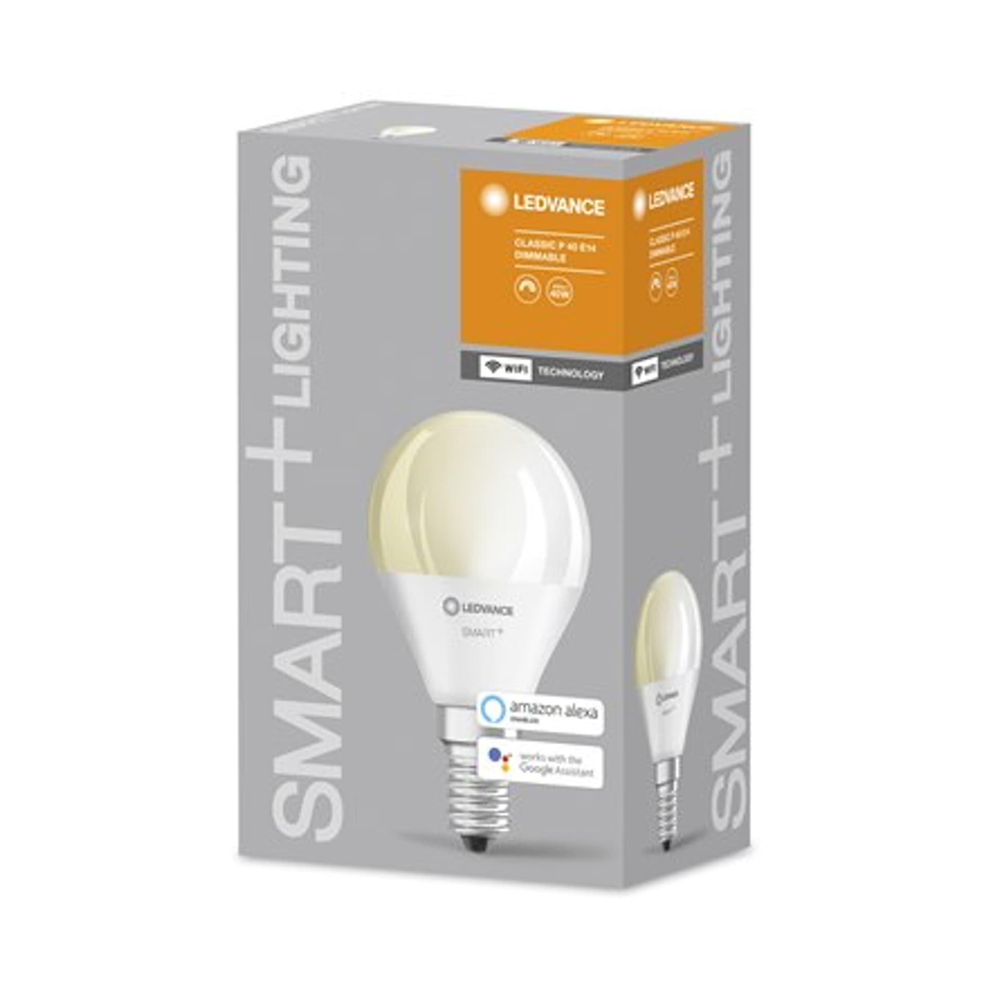 

Ledvance SMART+ WiFi Classic Mini Bulb Dimmable Warm White 40 5W 2700K E14
