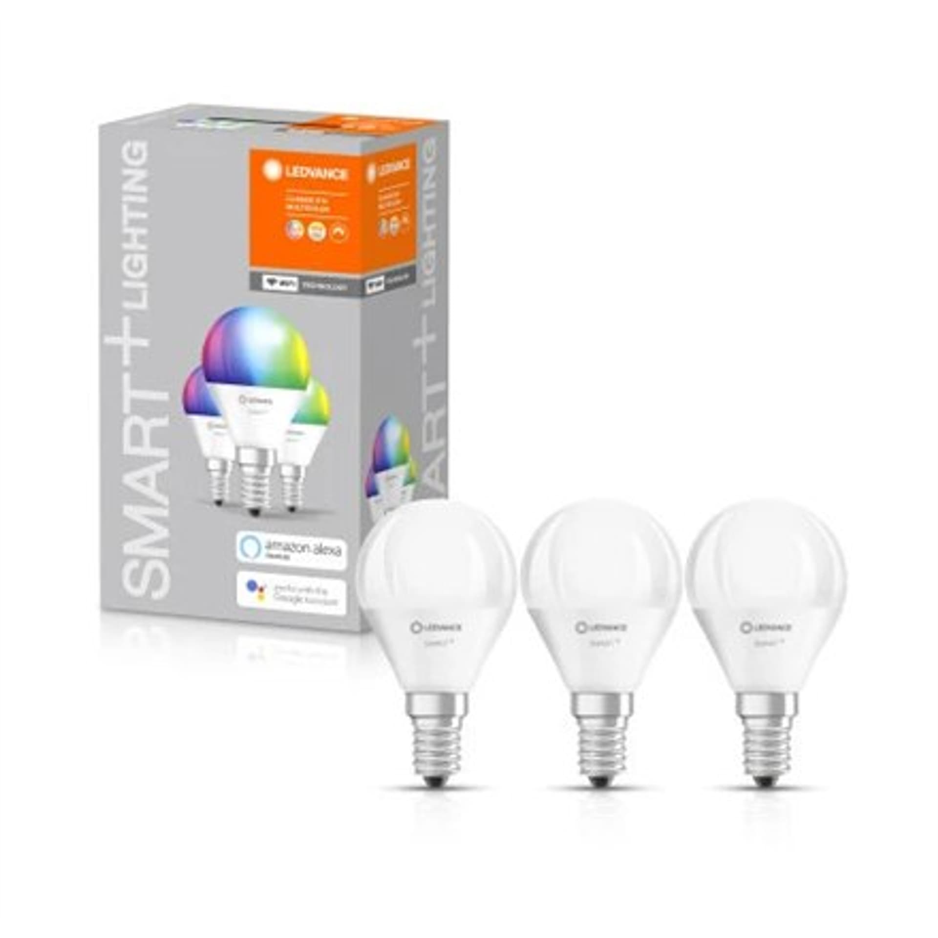 

Ledvance SMART+ WiFi Classic Mini Bulb RGBW Multicolour 40 5W 2700-6500K E14, 3pcs pack