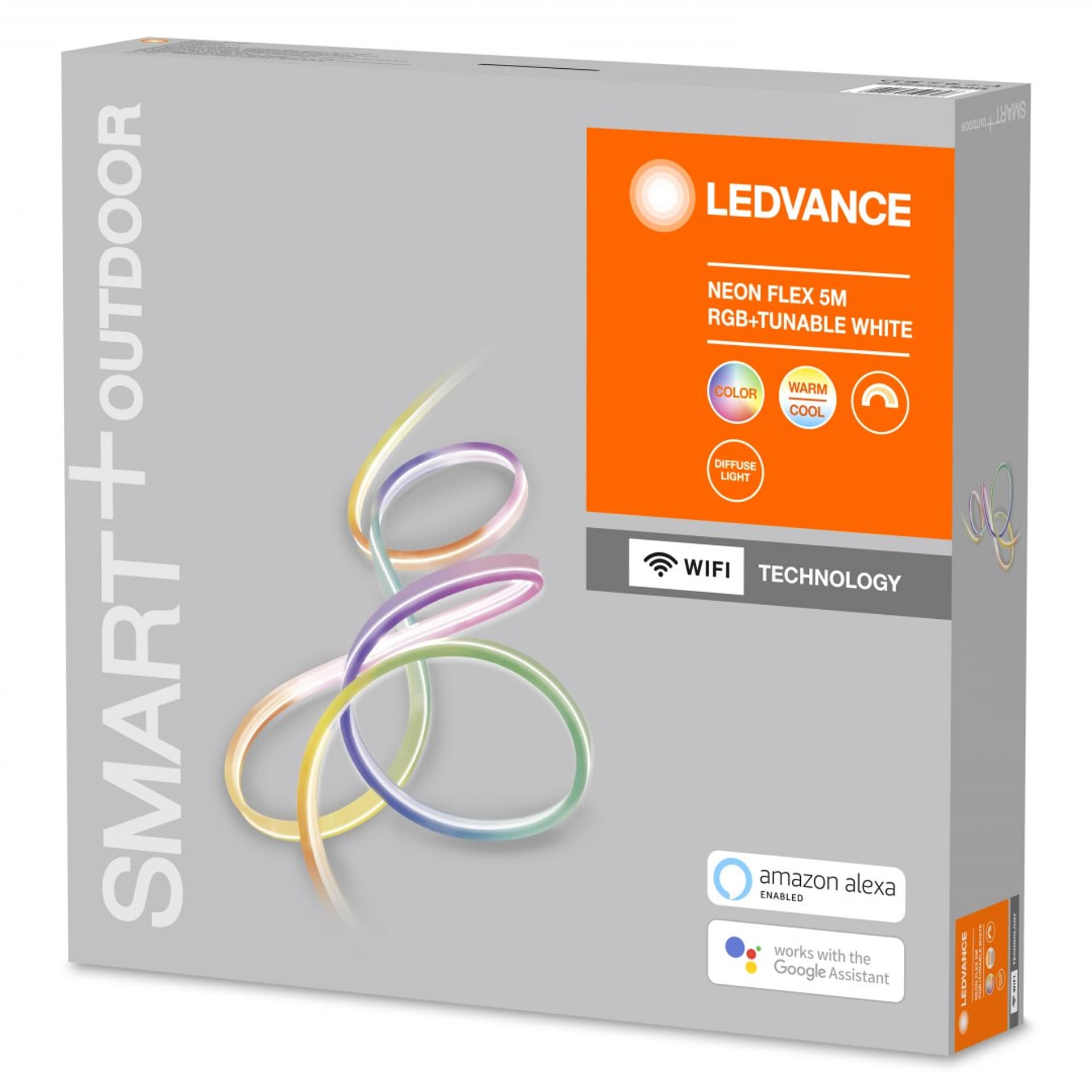

Ledvance SMART+ WiFi Neon Flex RGBW Multicolor 15W 2700-6500K, 5 meters, Outdoor IP44, Plug Type-C (EU)