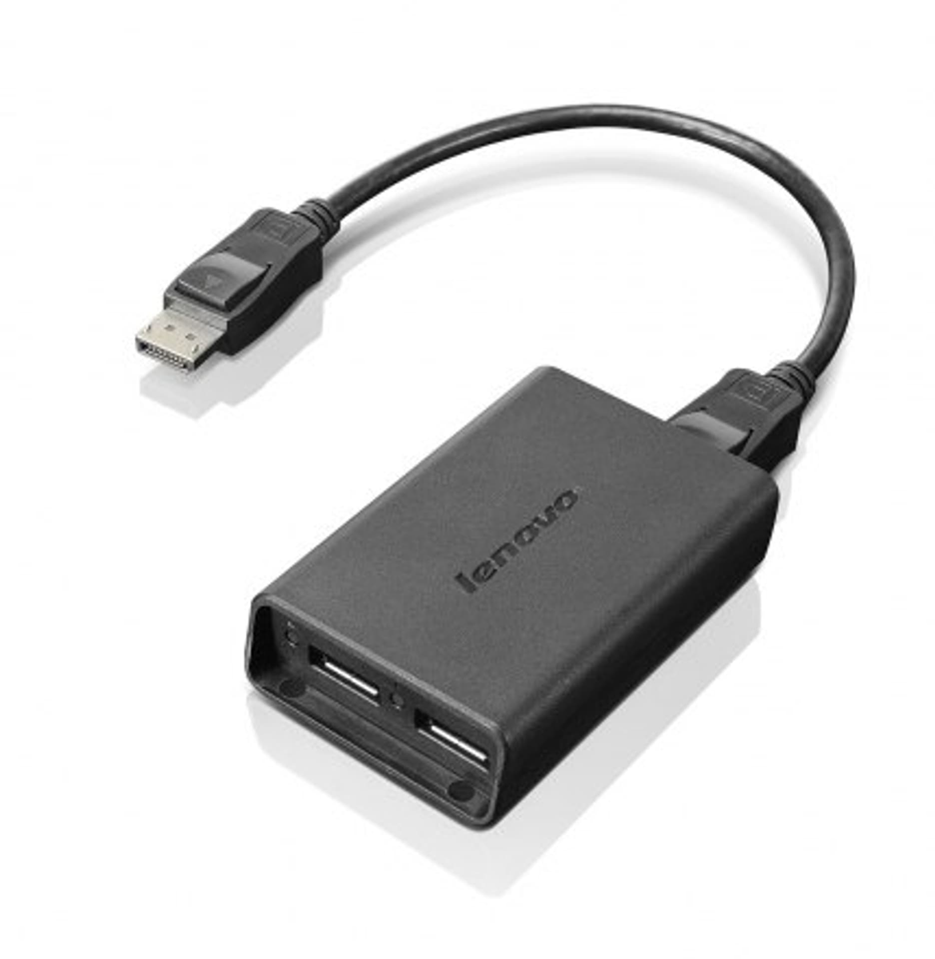 

Lenovo DisplayPort to Dual-DisplayPort Monitor Cable Black, Adapter