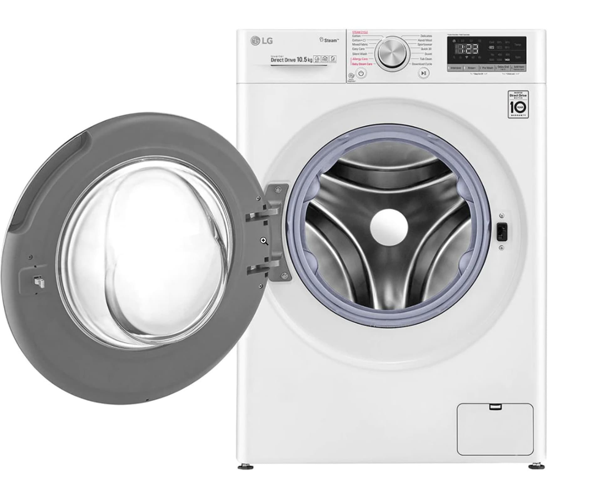 

Pralka LG F4WV510S0E Klasa efektywności energetycznej E, Ładowanie od przodu, Pojemność prania 10,5 kg, 1400 obr/min, Głębokość