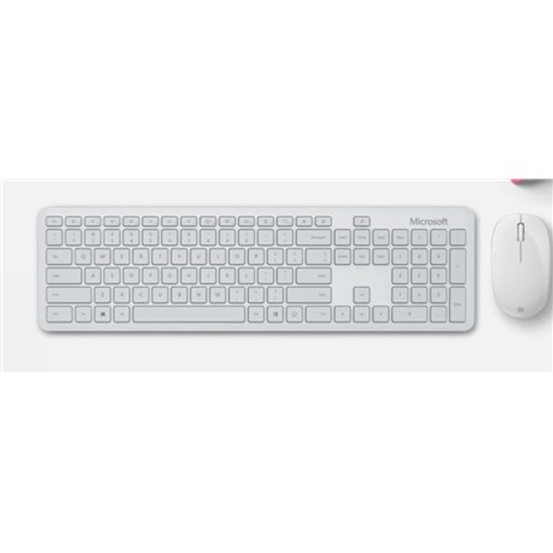 

Zestaw Microsoft Bluetooth Desktop Keyboard and Mouse Set, bezprzewodowy, mysz w zestawie, USA, Glacier, Bluetooth