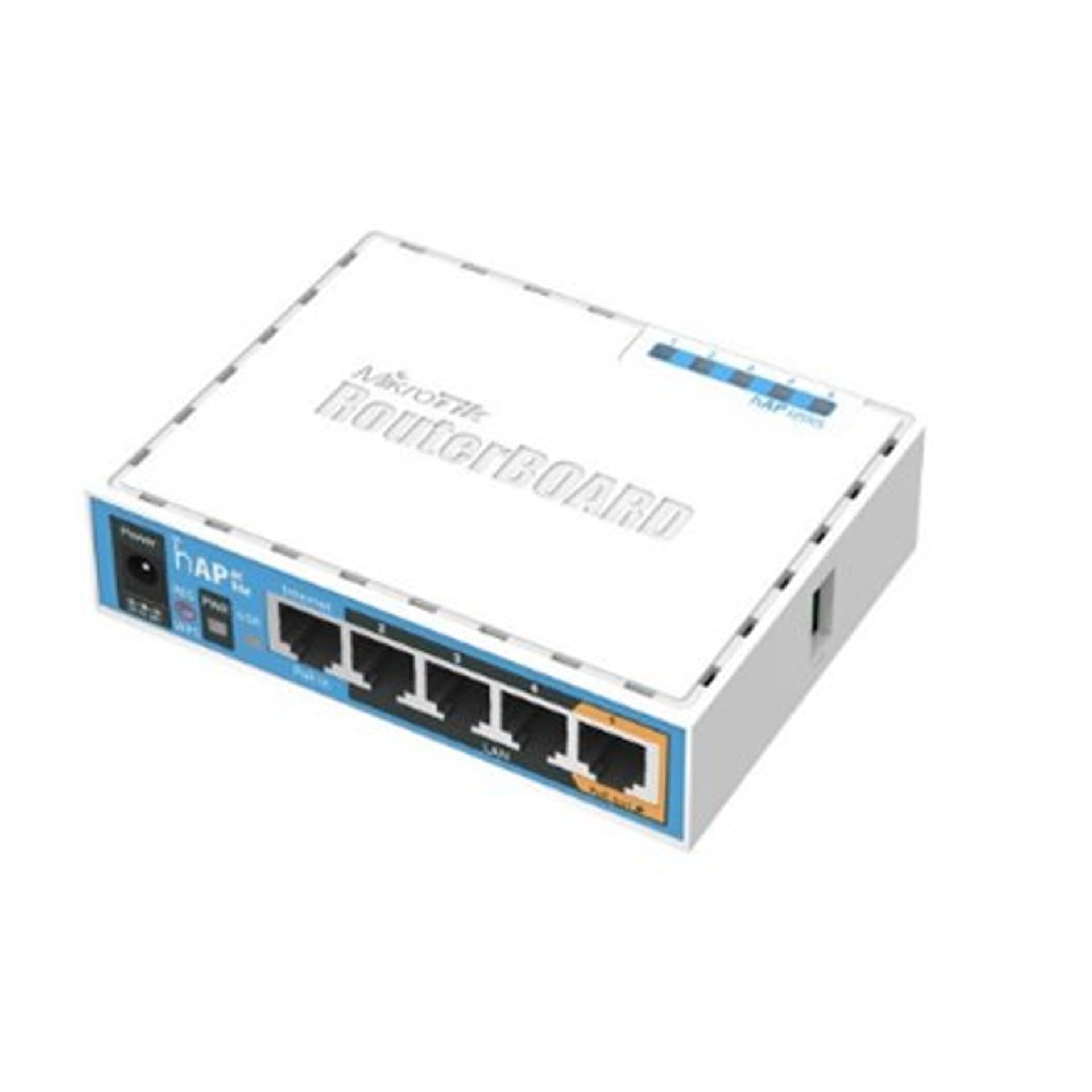 

MikroTik RB952Ui-5ac2nD hAP ac lite 802.11ac, 2.4/5.0, 10/100 Mbit/s, porty Ethernet LAN (RJ-45) 5, MU-MiMO Yes, PoE in/out, Rj-45) 5/mu-mimo yes/poe in/ou