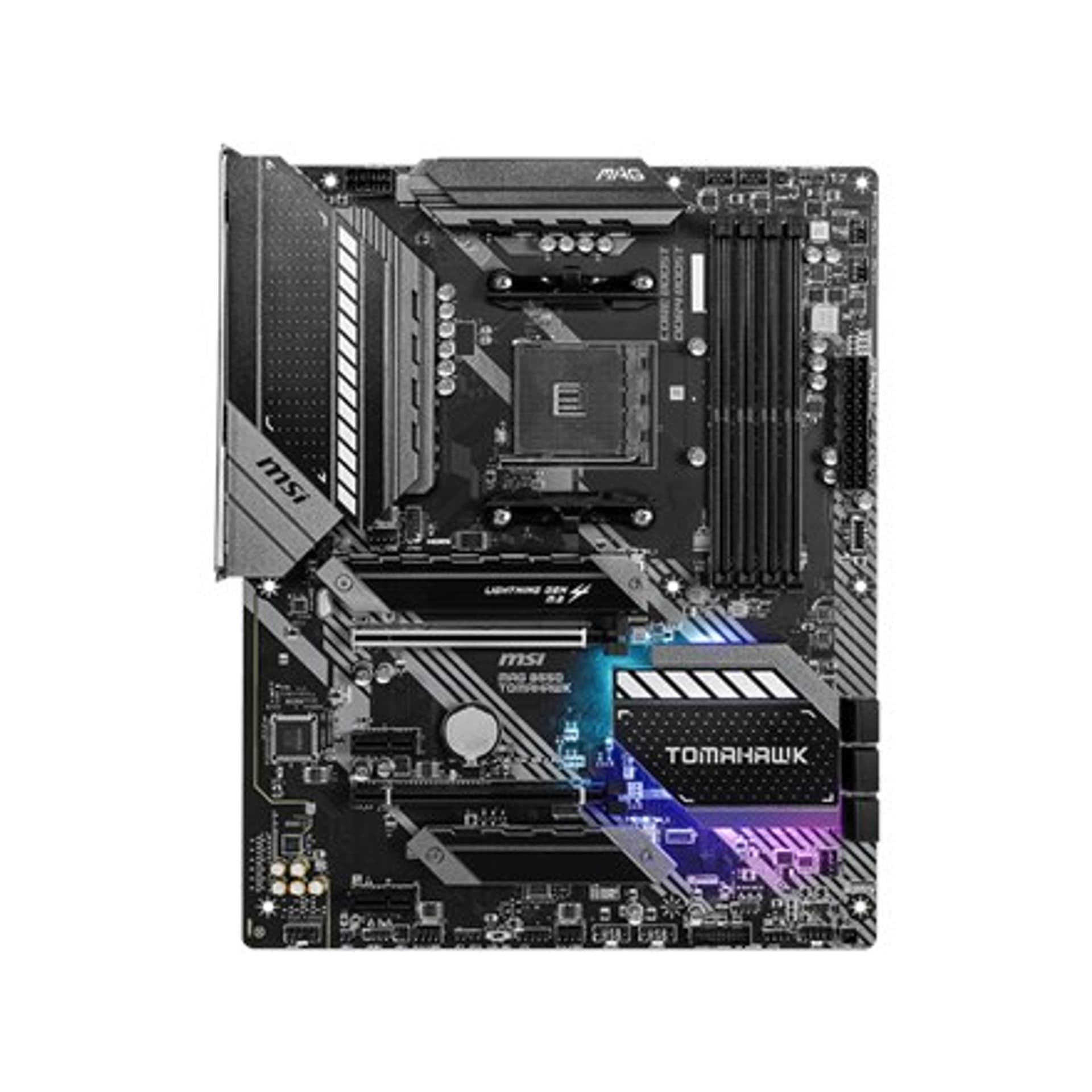 

MSI MAG B550 TOMAHAWK Processor family AMD, Processor socket AM4, DDR4, Memory slots 4, Chipset AMD B, ATX