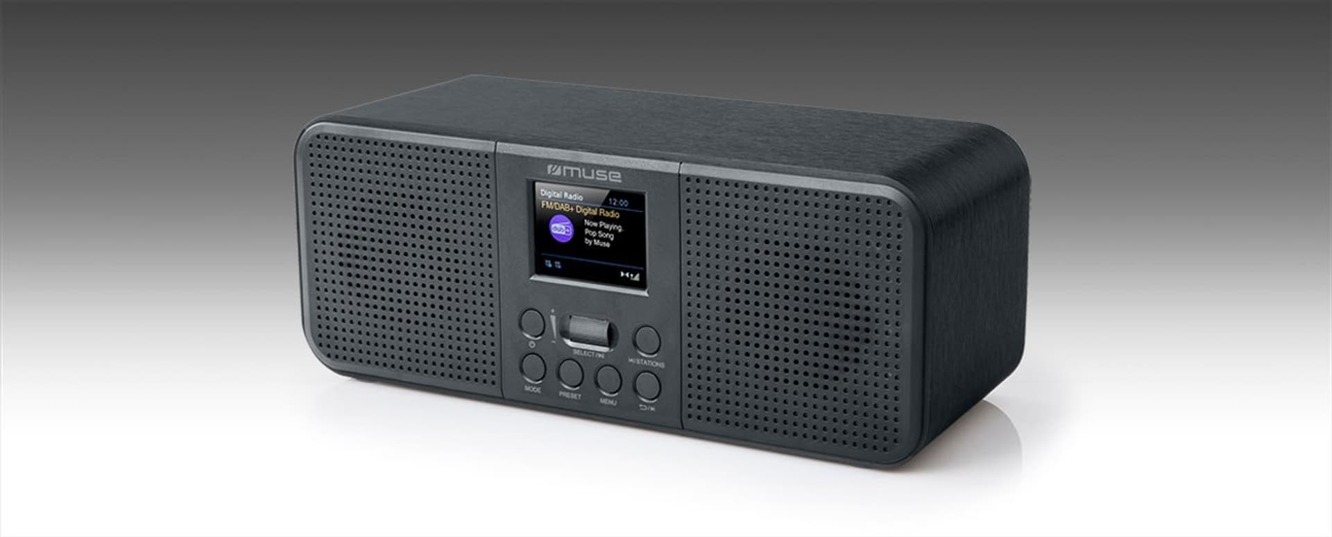 

Muse M-122 DBT Radio with DAB, Bluetooth, Portable, Black